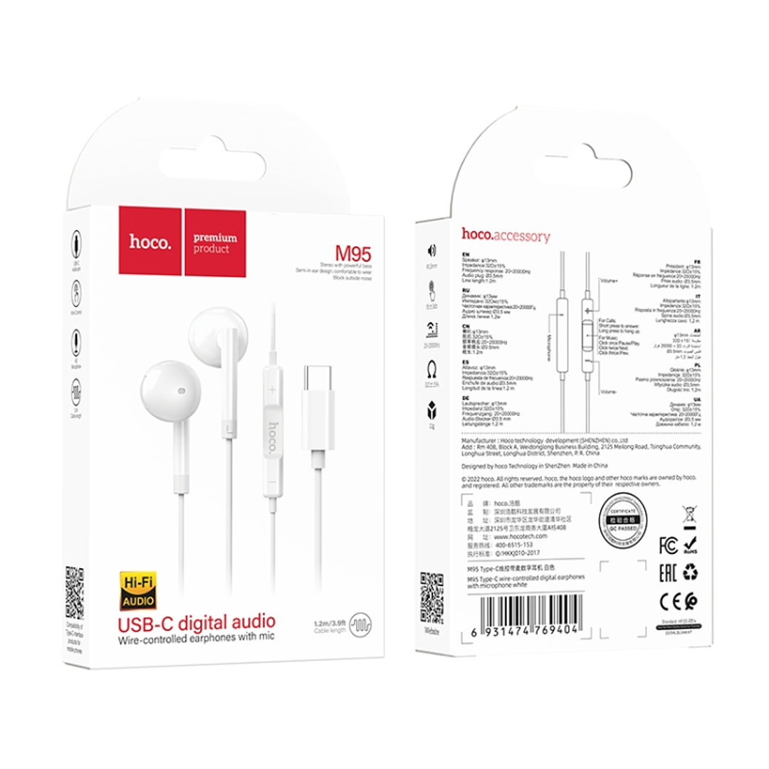 Audifono Hoco M95 Tipo C