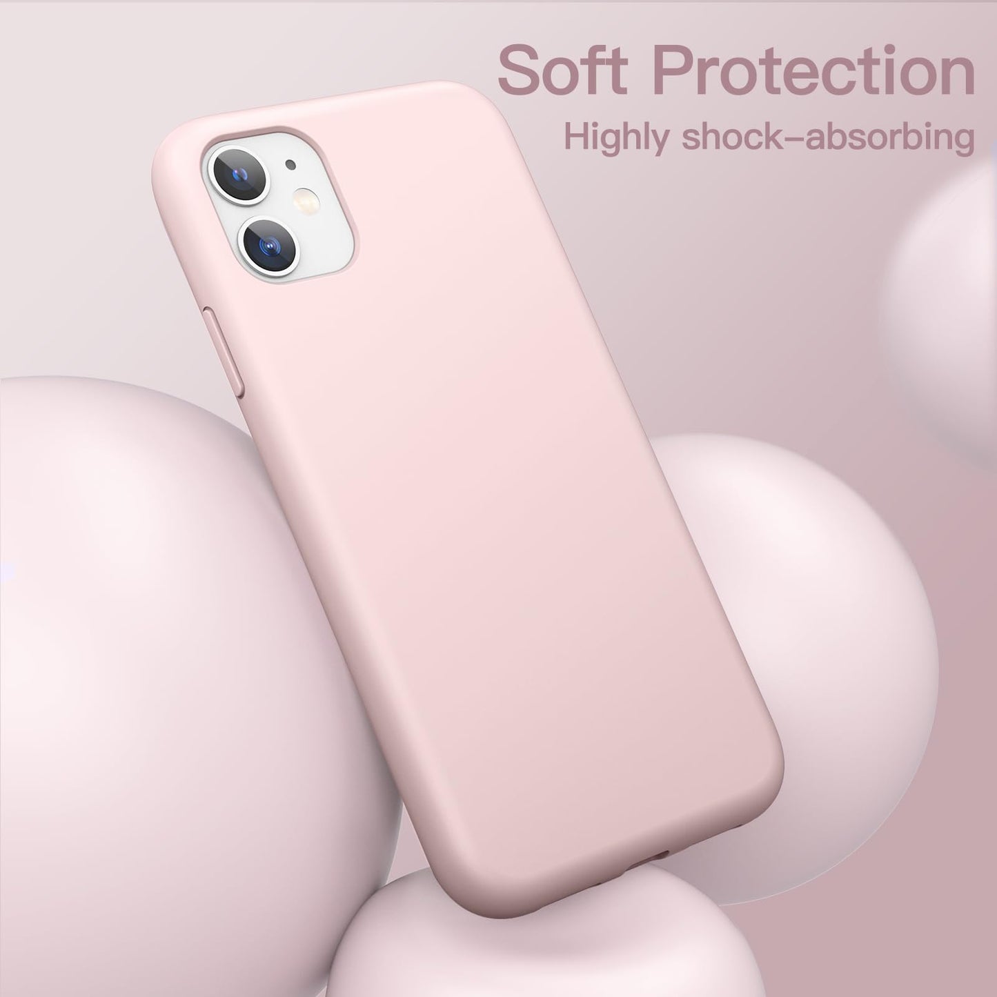 Funda de Silicona para iPhone 11 6.1 Pulgadas, Sedoso-Tacto Suave, Carcasa de Cubierta a Prueba de Golpes con Forro de Microfibra (Azul Claro)