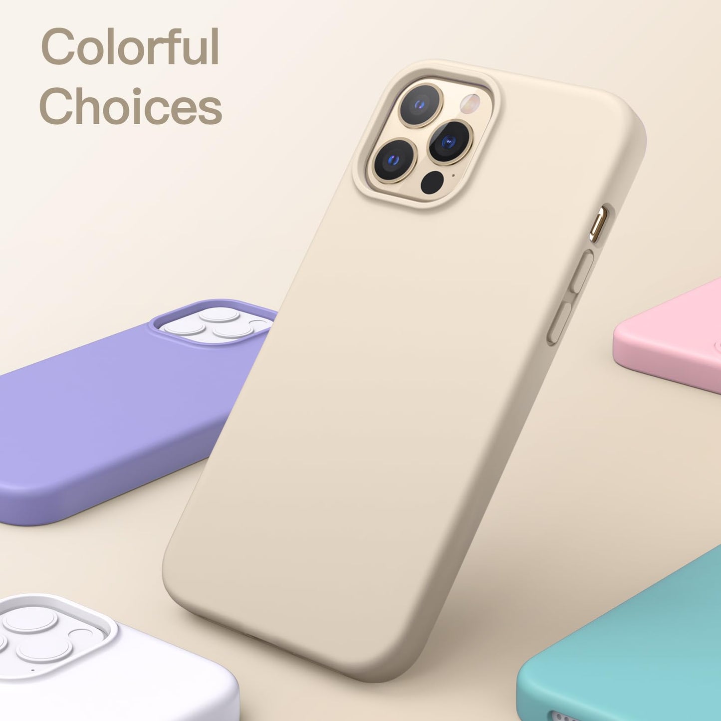 Funda Silicona para iPhone 12 Pro MAX 6.7 Pulgadas, Protectora de Cuerpo Completo con Tacto Suave y Sedoso, Antigolpes Carcasa con Forro de Microfibra (Negro)