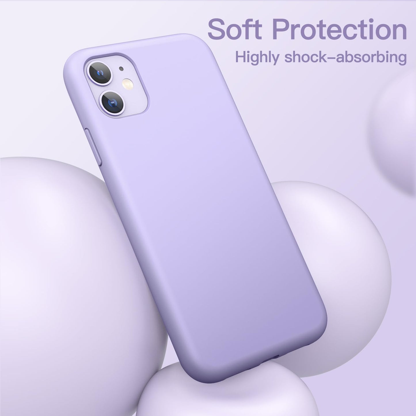 Funda de Silicona para iPhone 11 6.1 Pulgadas, Sedoso-Tacto Suave, Carcasa de Cubierta a Prueba de Golpes con Forro de Microfibra (Azul Claro)