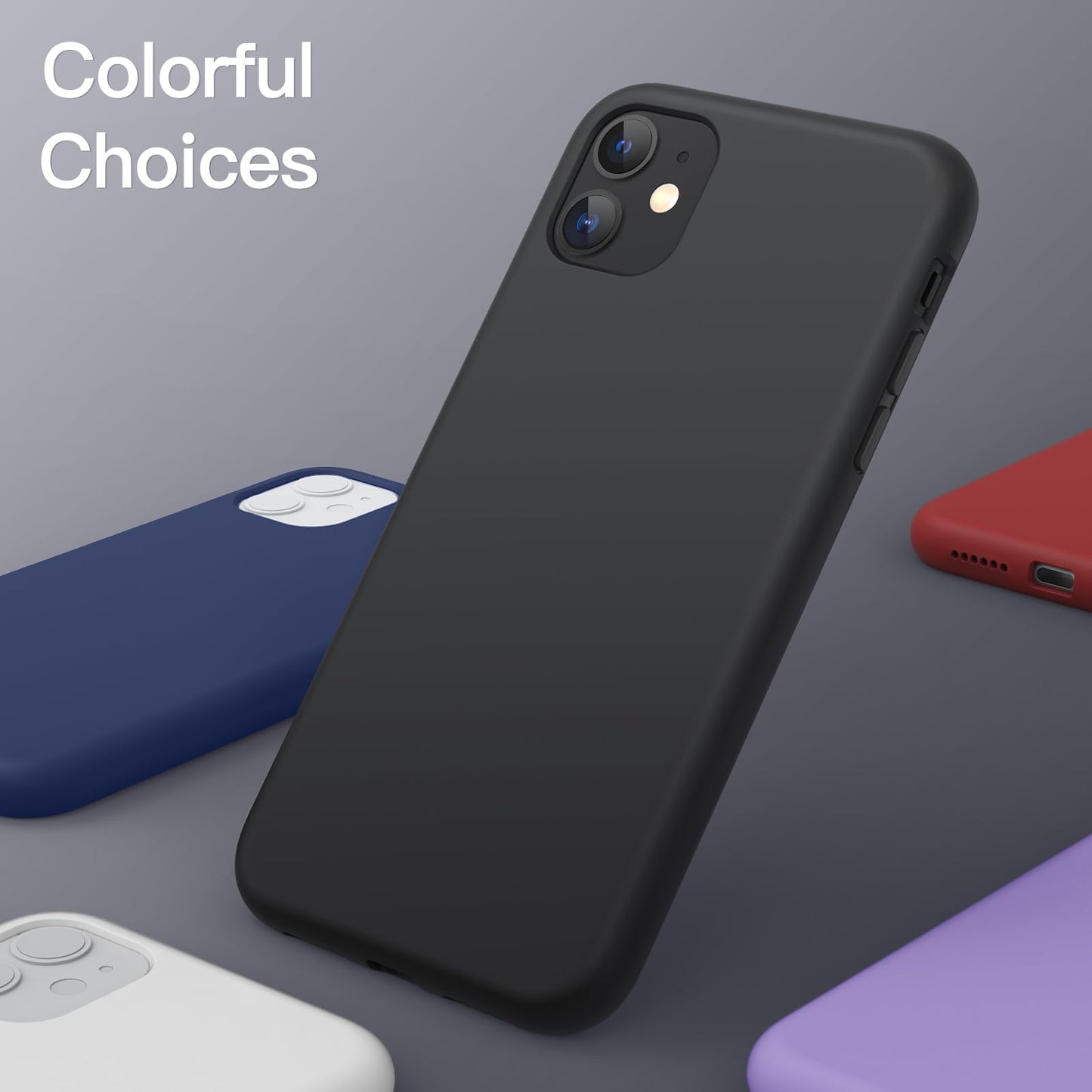 Funda de Silicona para iPhone 11 6.1 Pulgadas, Sedoso-Tacto Suave, Carcasa de Cubierta a Prueba de Golpes con Forro de Microfibra (Azul Claro)