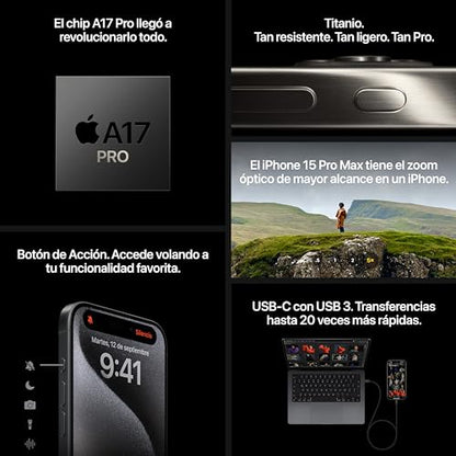 Apple iPhone 15 Pro MAX (256 GB) - Titanio Azul