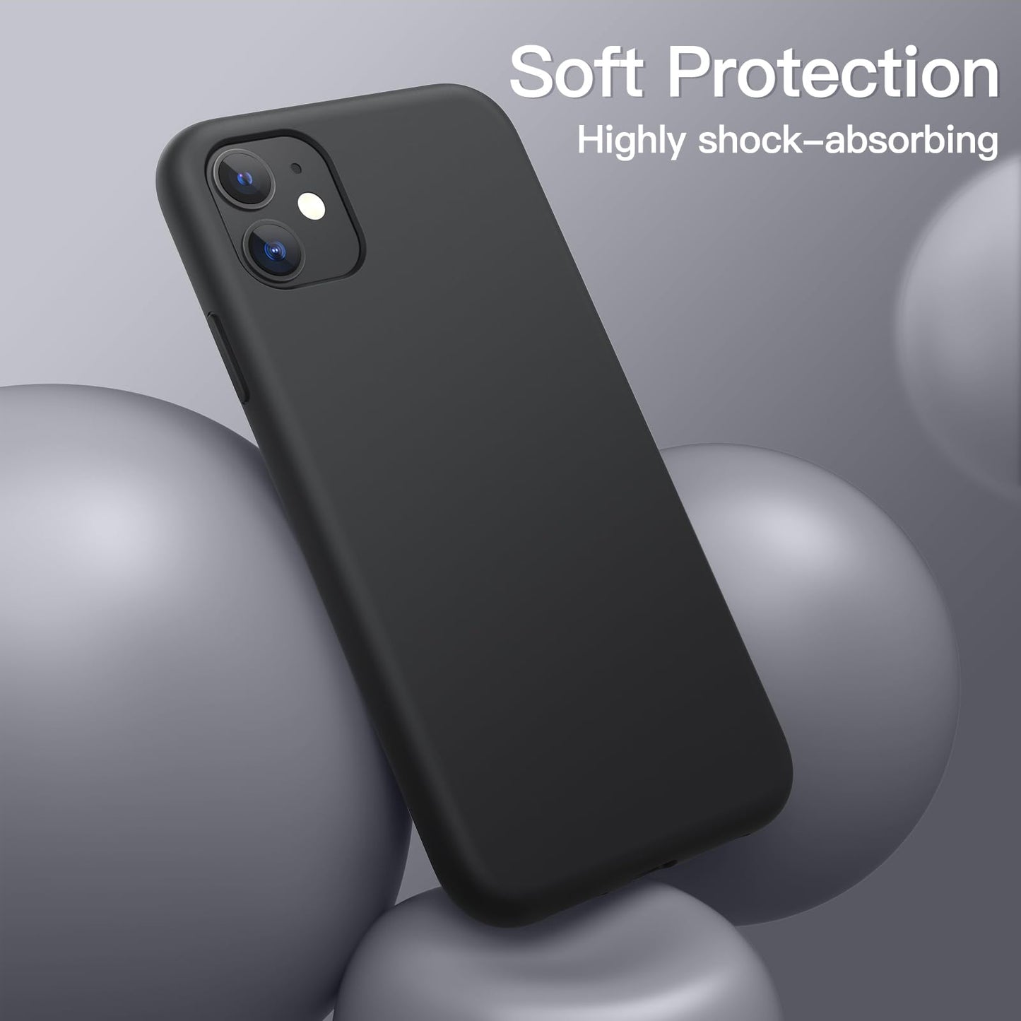 Funda de Silicona para iPhone 11 6.1 Pulgadas, Sedoso-Tacto Suave, Carcasa de Cubierta a Prueba de Golpes con Forro de Microfibra (Azul Claro)
