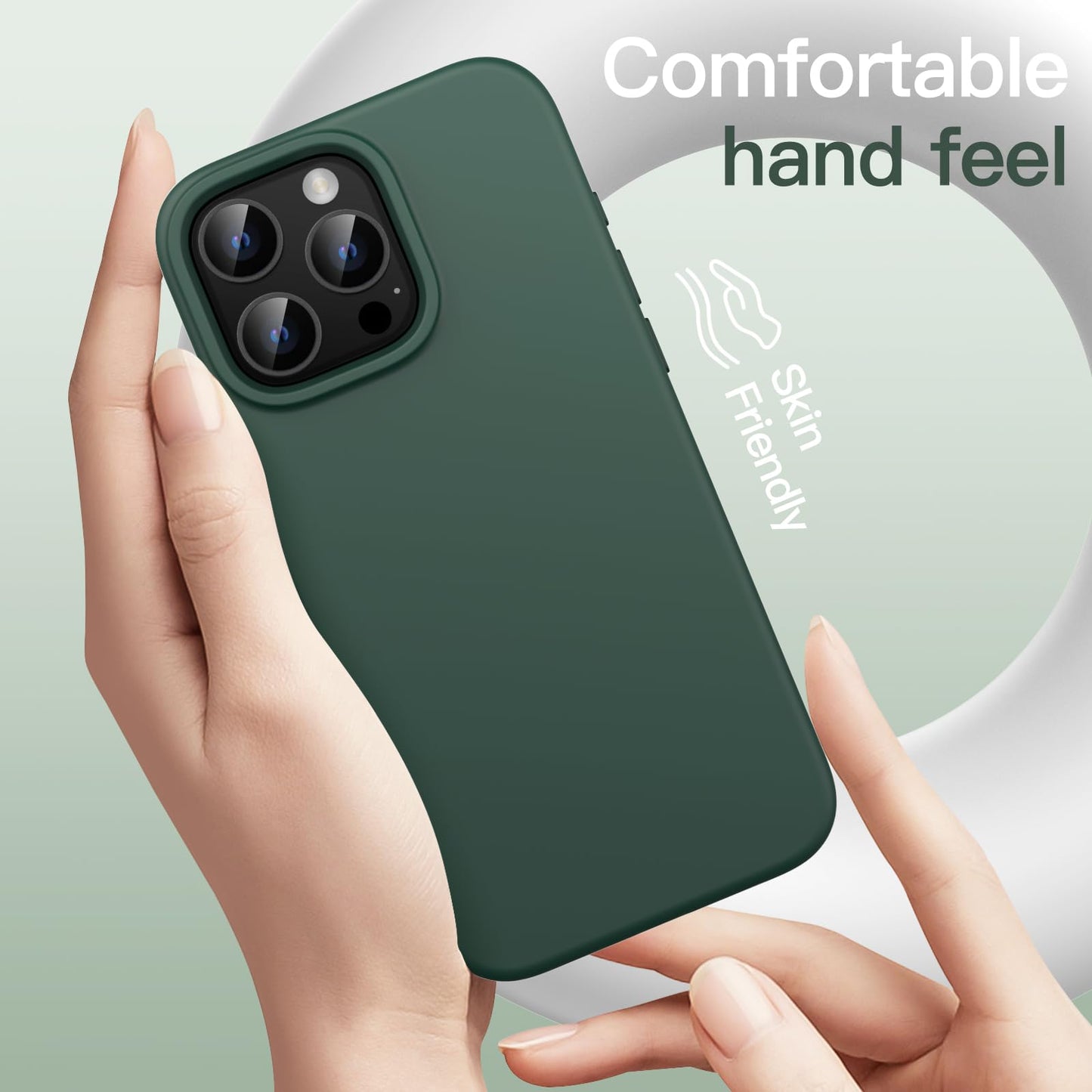 Funda Silicona Líquido para iPhone 16 Pro 6.3 Pulgadas, Protectora de Cuerpo Completo con Tacto Suave y Sedoso, Carcasa Anti-Arañazos con Forro de Microfibra (Negro)