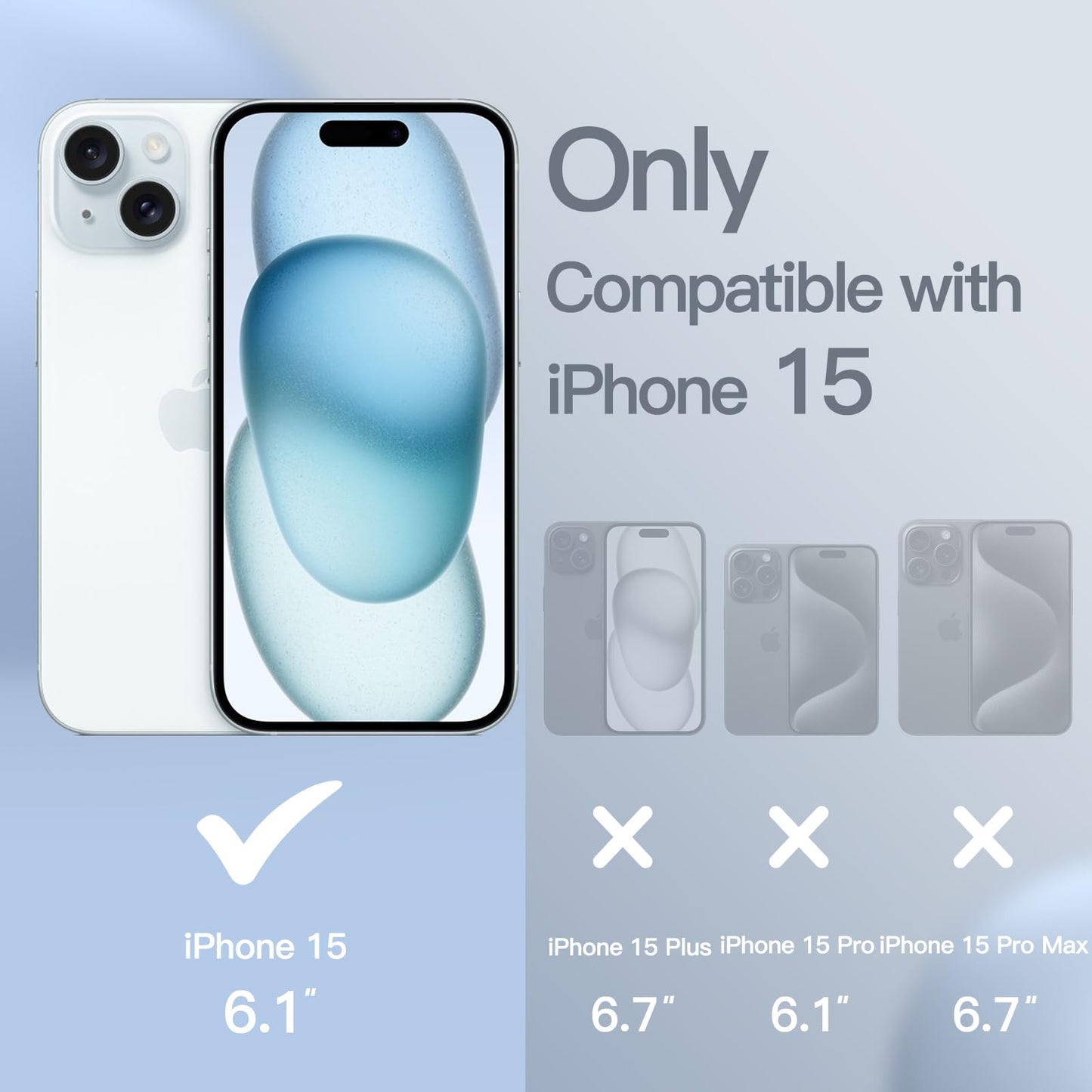 Funda Silicona para iPhone 15 6.1 Pulgadas, Protectora de Cuerpo Completo con Tacto Suave y Sedoso, Antigolpes Carcasa (Negro)