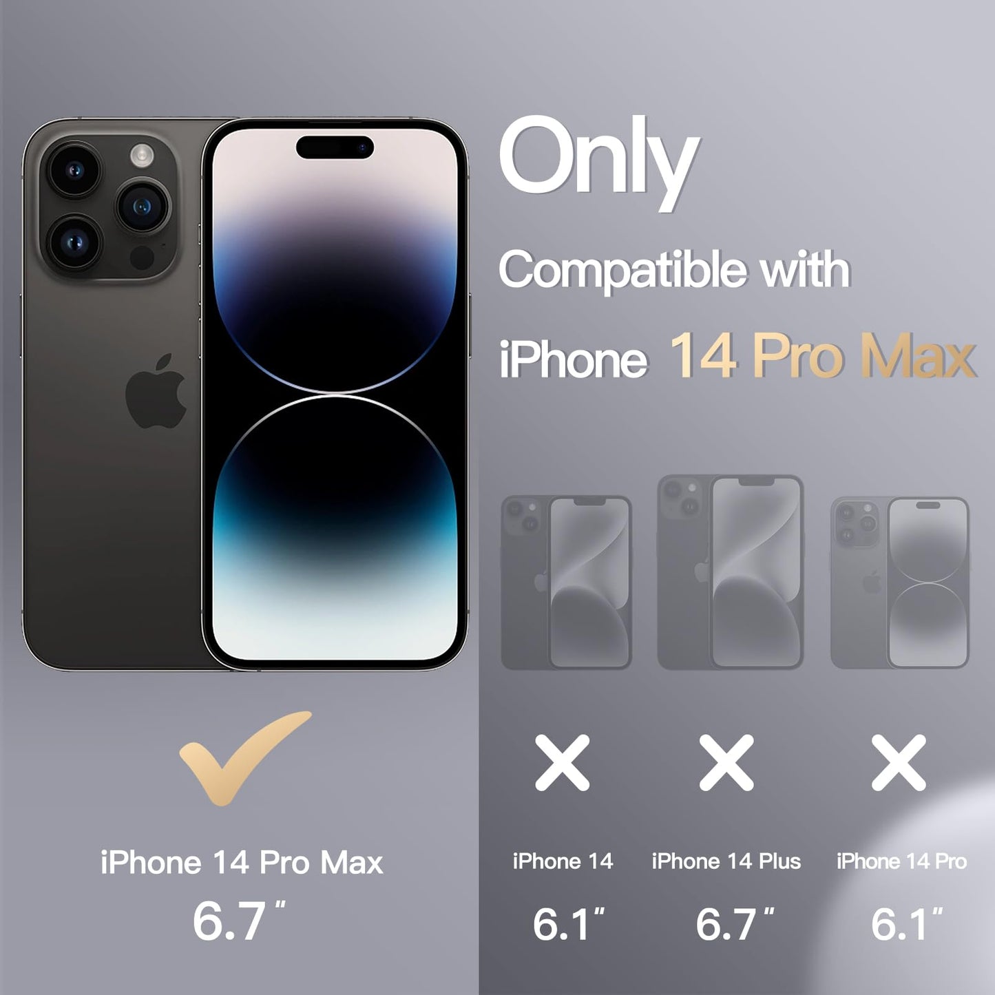 Funda Silicona para iPhone 14 Pro MAX 6.7 Pulgadas, Protectora de Cuerpo Completo con Tacto Suave y Sedoso, Antigolpes Carcasa con Forro de Microfibra (Negro)