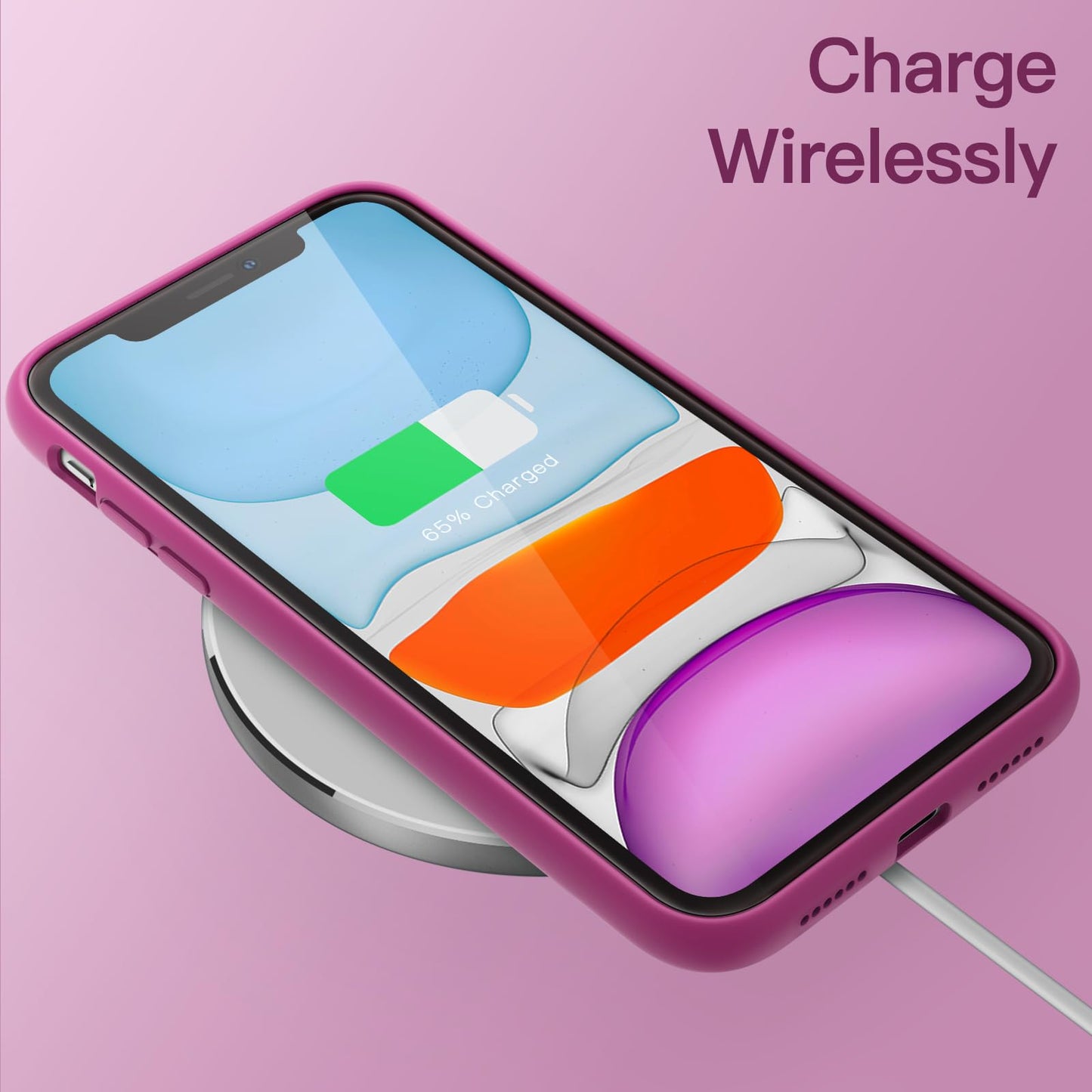 Funda de Silicona para iPhone 11 6.1 Pulgadas, Sedoso-Tacto Suave, Carcasa de Cubierta a Prueba de Golpes con Forro de Microfibra (Azul Claro)