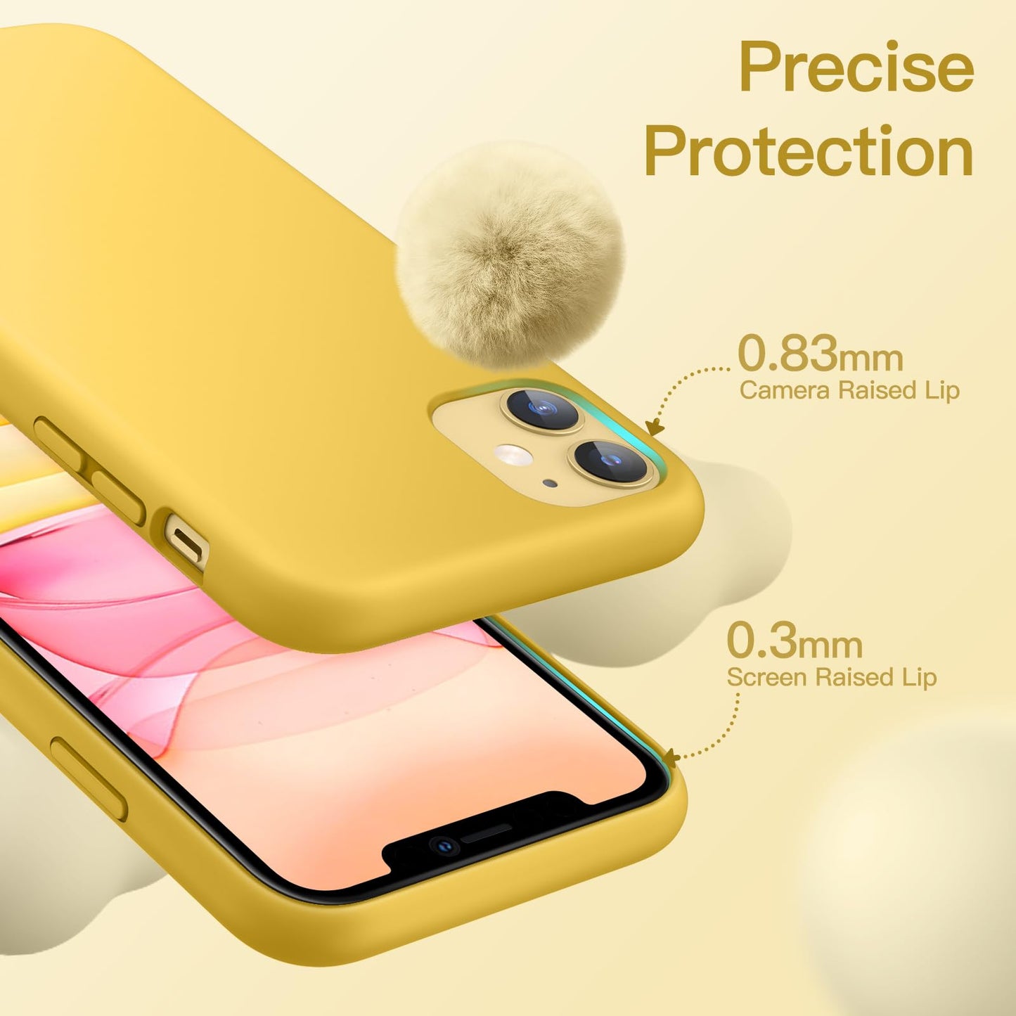 Funda de Silicona para iPhone 11 6.1 Pulgadas, Sedoso-Tacto Suave, Carcasa de Cubierta a Prueba de Golpes con Forro de Microfibra (Azul Claro)