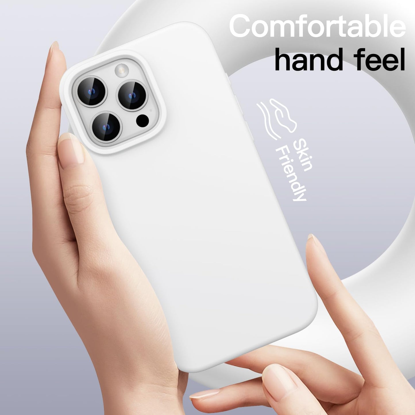 Funda Silicona Líquido para iPhone 16 Pro 6.3 Pulgadas, Protectora de Cuerpo Completo con Tacto Suave y Sedoso, Carcasa Anti-Arañazos con Forro de Microfibra (Negro)