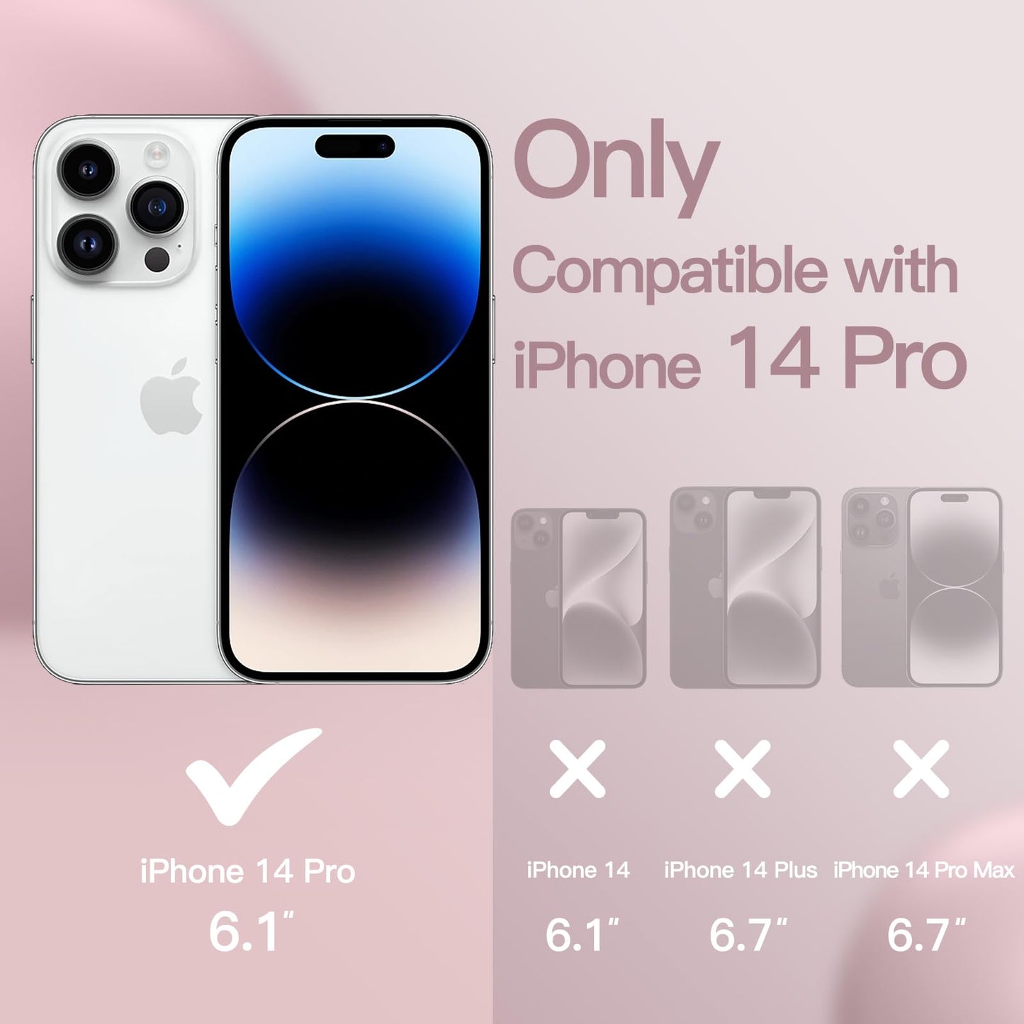 Funda Silicona para iPhone 14 Pro 6.1 Pulgadas, Protectora de Cuerpo Completo con Tacto Suave y Sedoso, Antigolpes Carcasa con Forro de Microfibra (Negro)