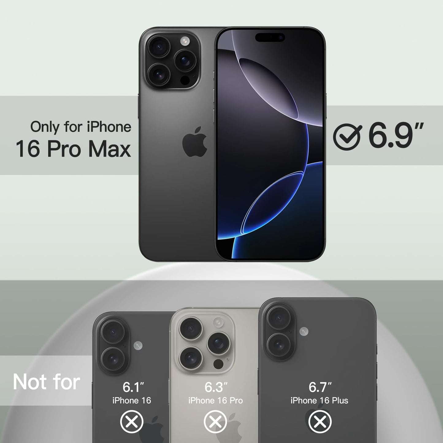 Funda Silicona Líquido para iPhone 16 Pro MAX 6.9 Pulgadas, Protectora de Cuerpo Completo con Tacto Suave y Sedoso, Carcasa Anti-Arañazos con Forro de Microfibra (Negro)