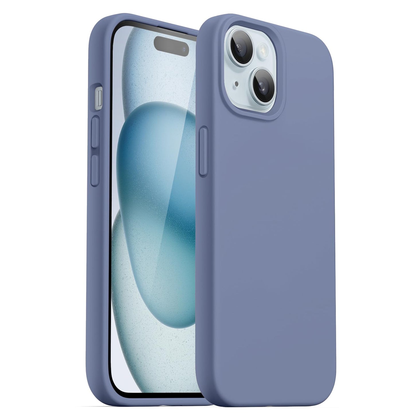 Funda Silicona para iPhone 15 6.1 Pulgadas, Protectora de Cuerpo Completo con Tacto Suave y Sedoso, Antigolpes Carcasa (Negro)