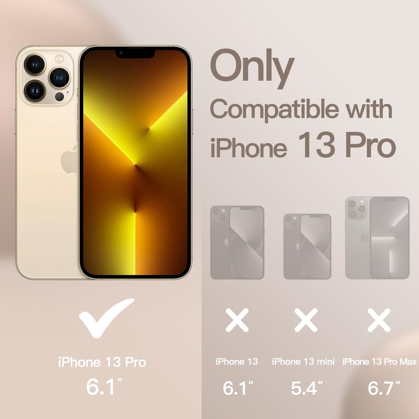 Funda Silicona para iPhone 13 Pro 6,1 Pulgadas, Protectora de Cuerpo Completo con Tacto Suave y Sedoso, Antigolpes Carcasa con Forro de Microfibra (Negro)