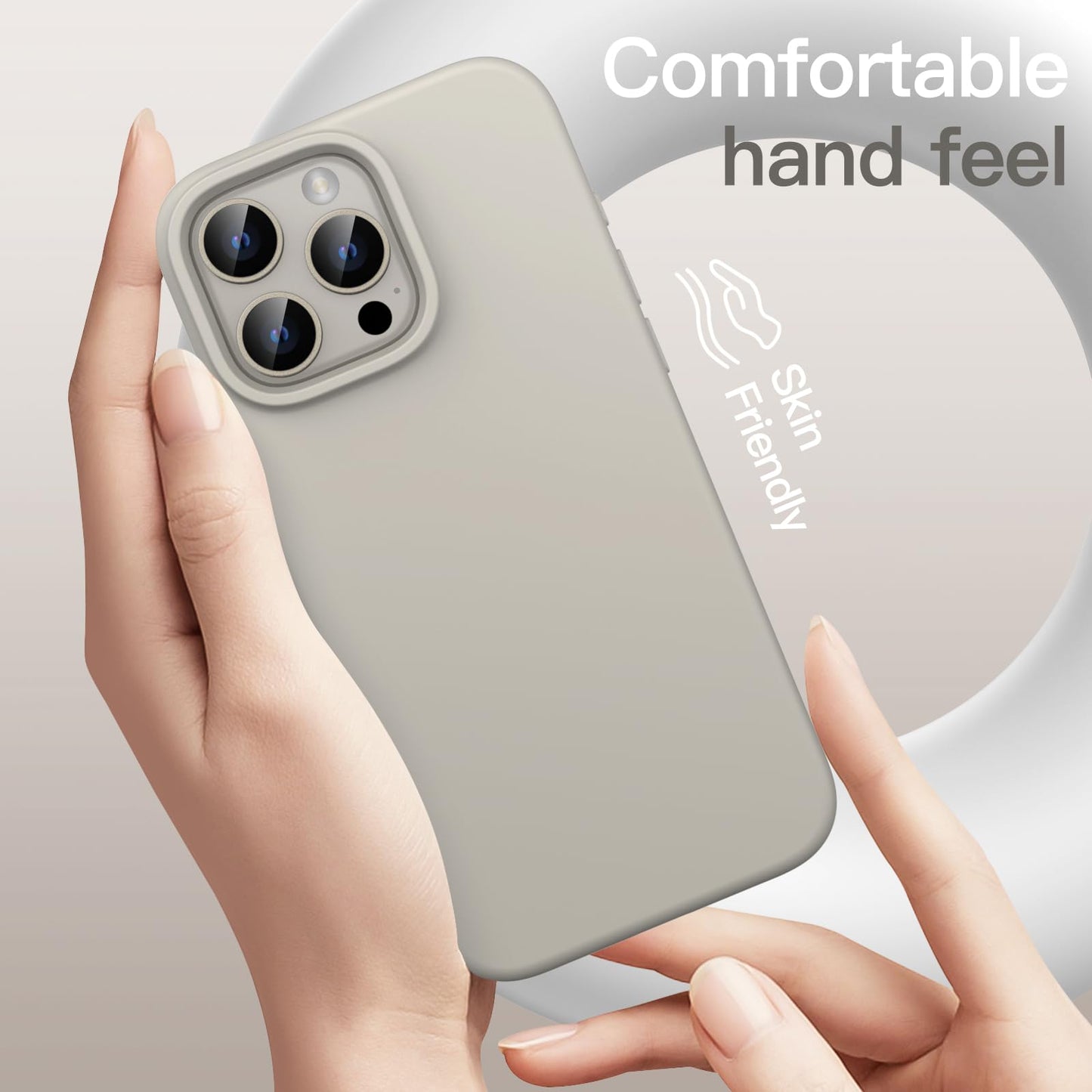 Funda Silicona Líquido para iPhone 16 Pro MAX 6.9 Pulgadas, Protectora de Cuerpo Completo con Tacto Suave y Sedoso, Carcasa Anti-Arañazos con Forro de Microfibra (Negro)