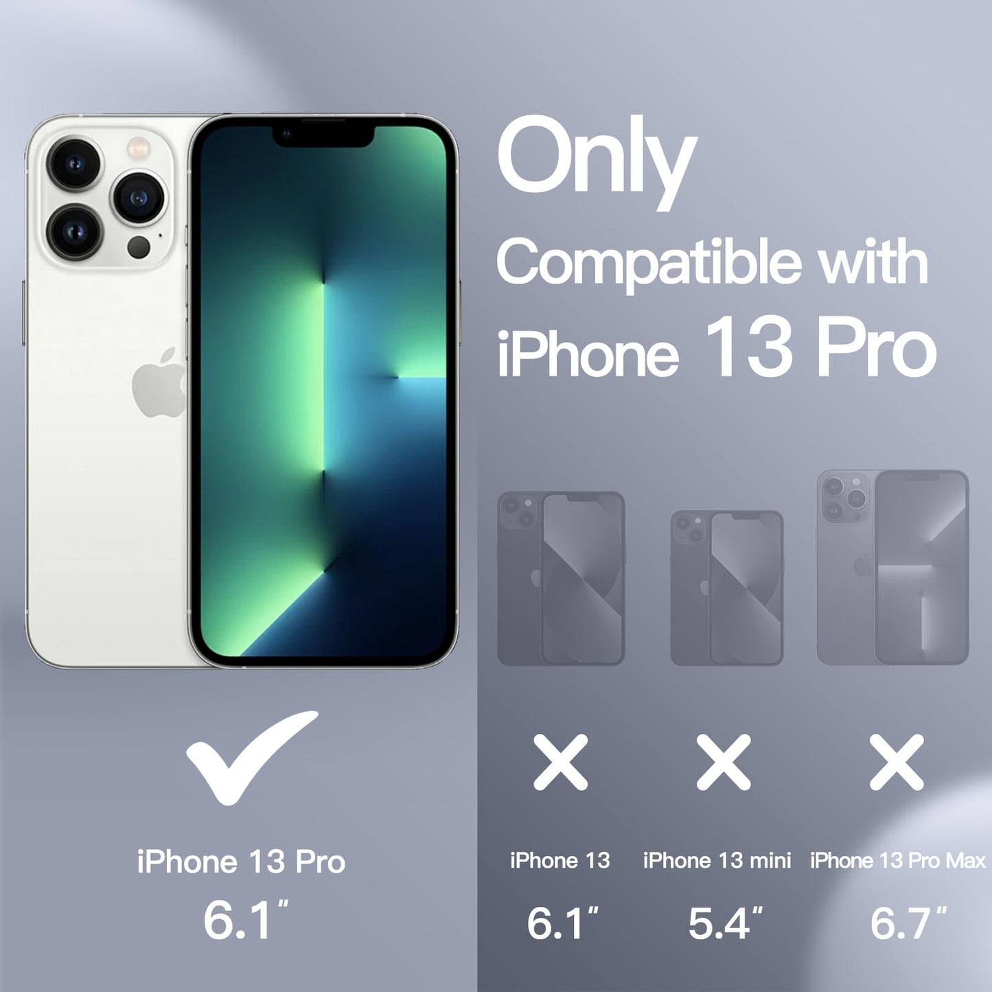 Funda Silicona para iPhone 13 Pro 6,1 Pulgadas, Protectora de Cuerpo Completo con Tacto Suave y Sedoso, Antigolpes Carcasa con Forro de Microfibra (Negro)