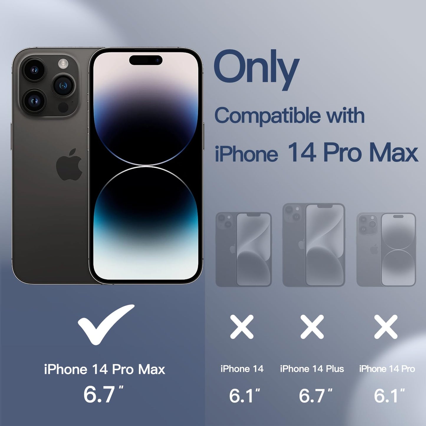 Funda Silicona para iPhone 14 Pro MAX 6.7 Pulgadas, Protectora de Cuerpo Completo con Tacto Suave y Sedoso, Antigolpes Carcasa con Forro de Microfibra (Negro)