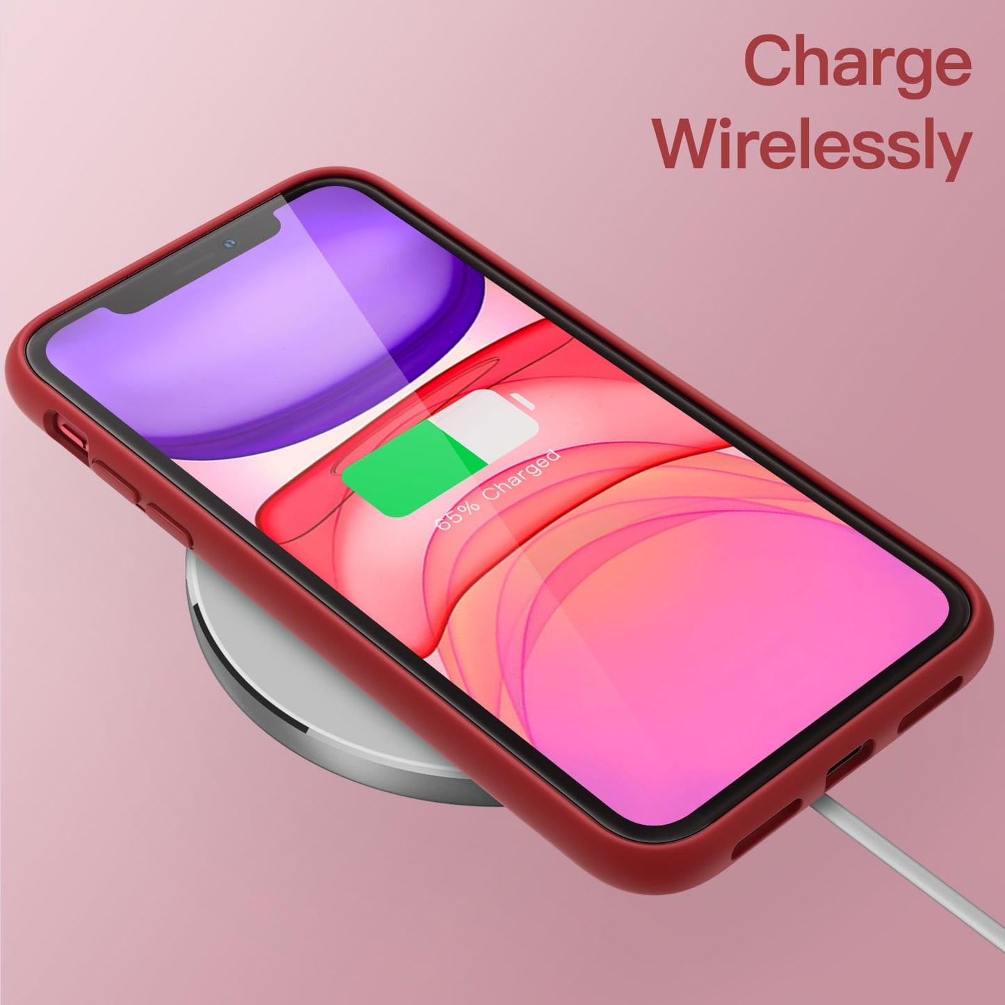 Funda de Silicona para iPhone 11 6.1 Pulgadas, Sedoso-Tacto Suave, Carcasa de Cubierta a Prueba de Golpes con Forro de Microfibra (Azul Claro)