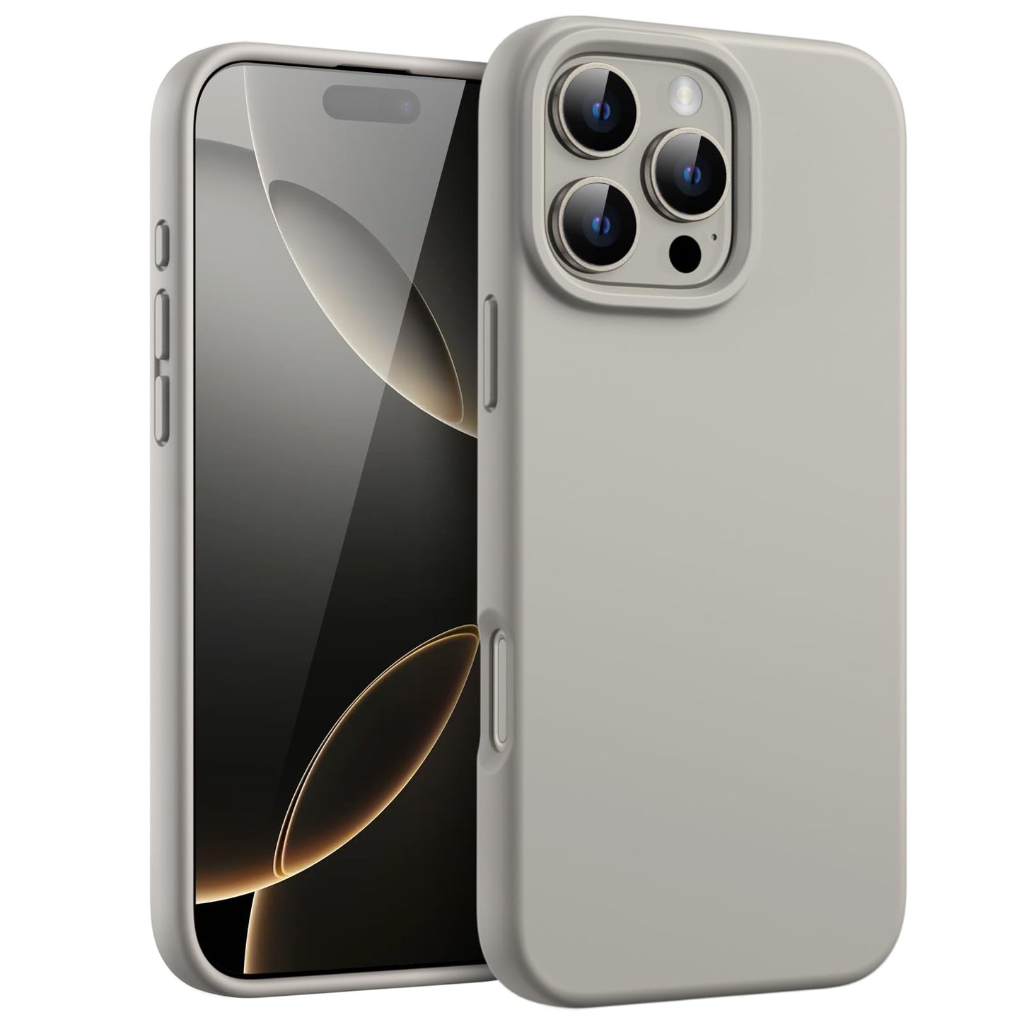 Funda Silicona Líquido para iPhone 16 Pro 6.3 Pulgadas, Protectora de Cuerpo Completo con Tacto Suave y Sedoso, Carcasa Anti-Arañazos con Forro de Microfibra (Negro)
