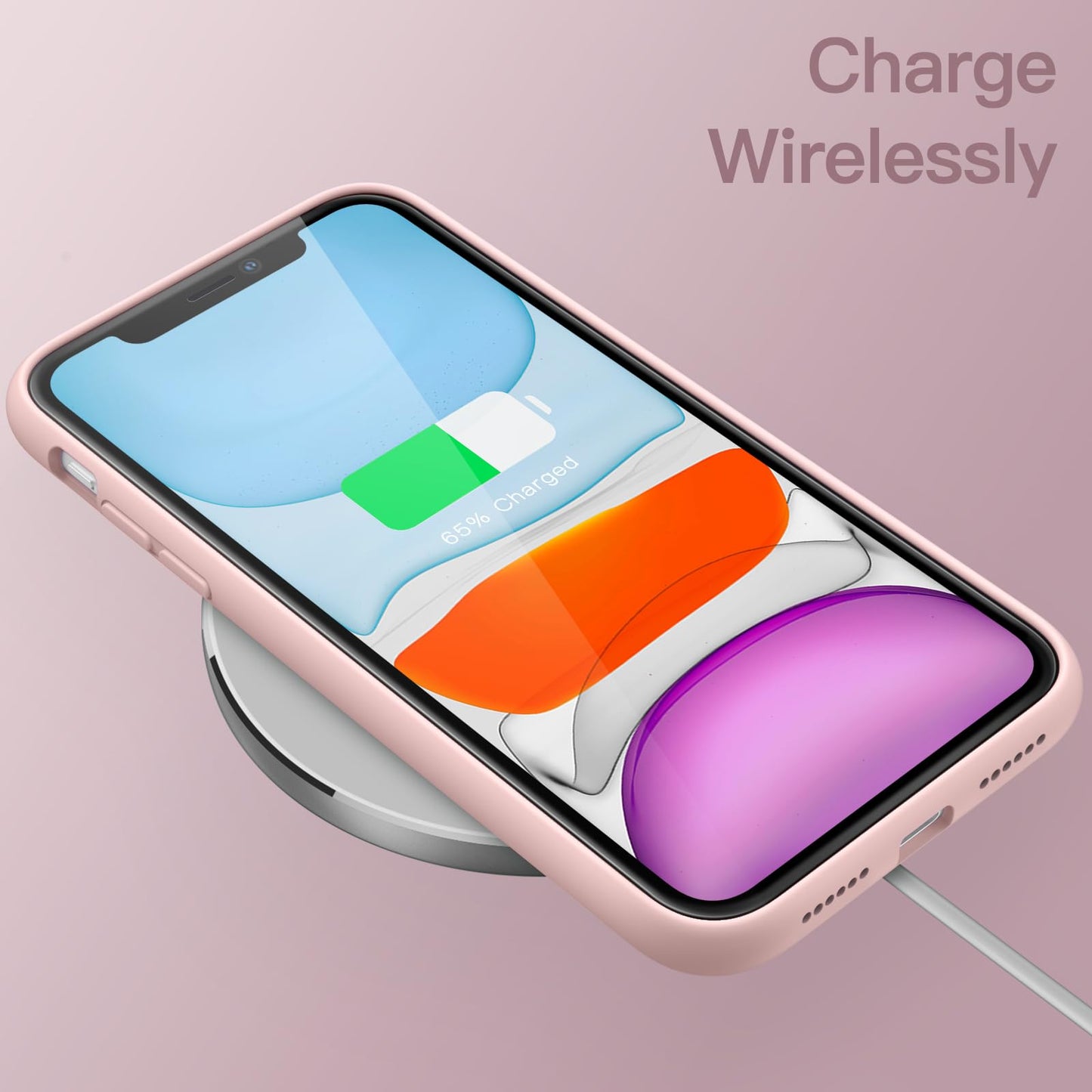 Funda de Silicona para iPhone 11 6.1 Pulgadas, Sedoso-Tacto Suave, Carcasa de Cubierta a Prueba de Golpes con Forro de Microfibra (Azul Claro)