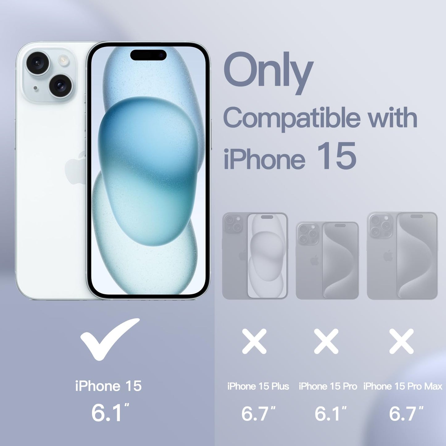 Funda Silicona para iPhone 15 6.1 Pulgadas, Protectora de Cuerpo Completo con Tacto Suave y Sedoso, Antigolpes Carcasa (Negro)