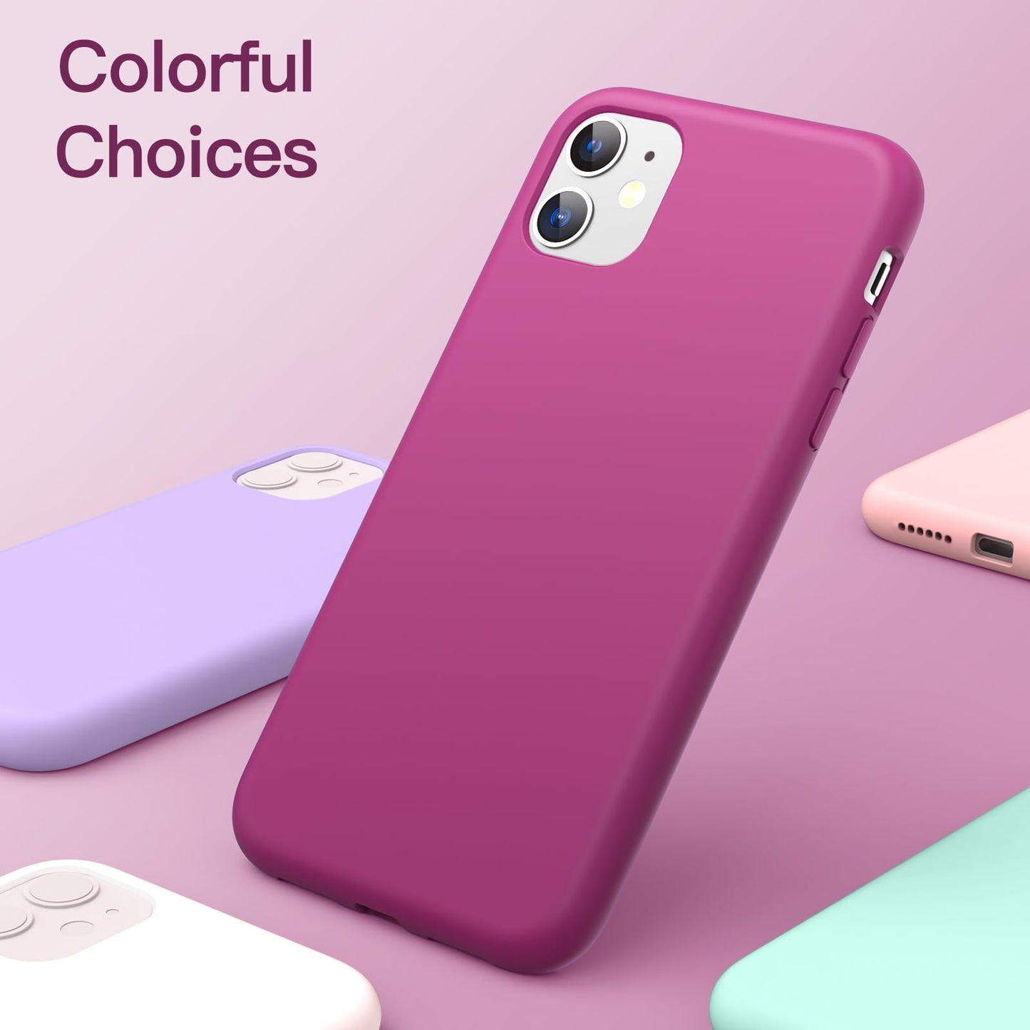 Funda de Silicona para iPhone 11 6.1 Pulgadas, Sedoso-Tacto Suave, Carcasa de Cubierta a Prueba de Golpes con Forro de Microfibra (Azul Claro)