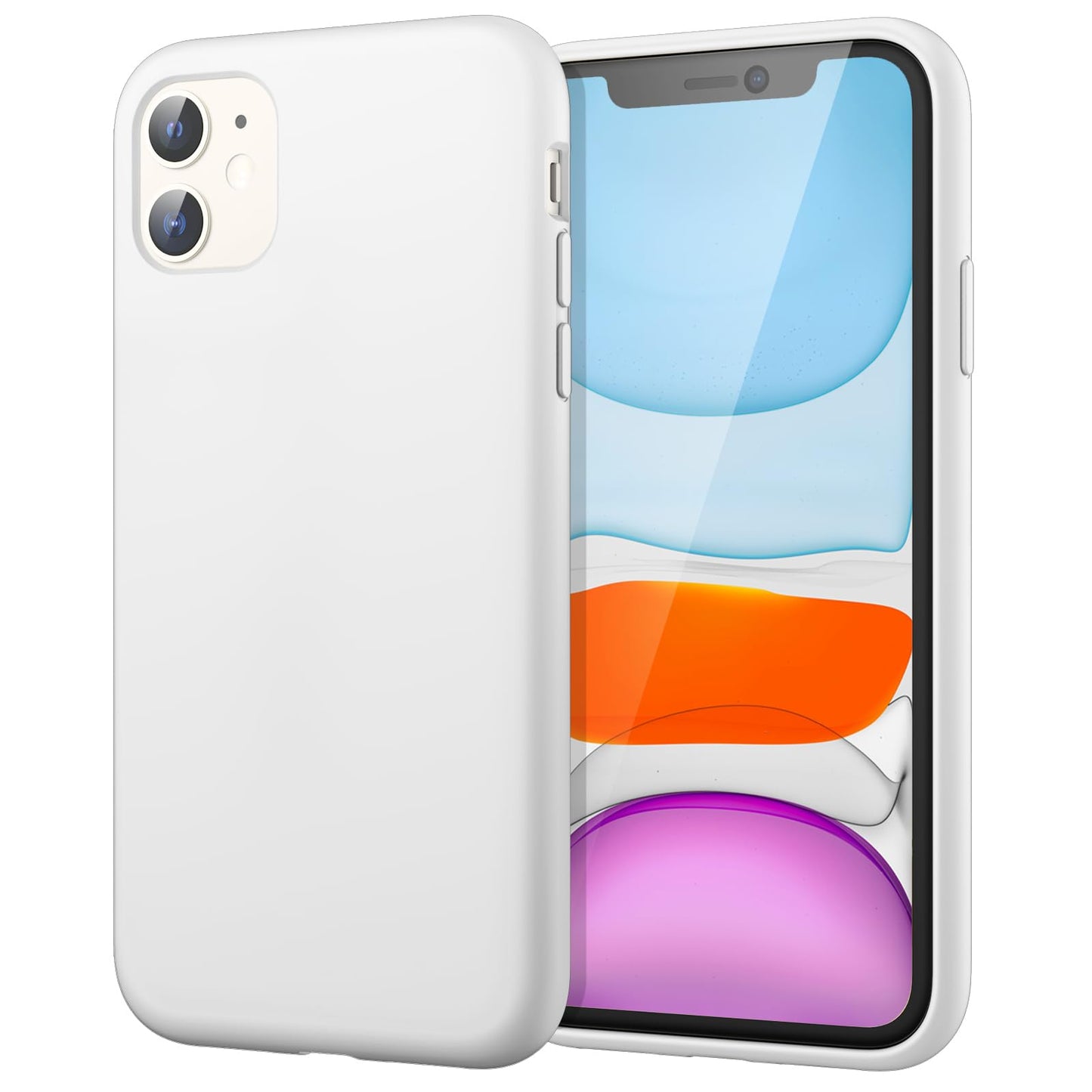 Funda de Silicona para iPhone 11 6.1 Pulgadas, Sedoso-Tacto Suave, Carcasa de Cubierta a Prueba de Golpes con Forro de Microfibra (Azul Claro)