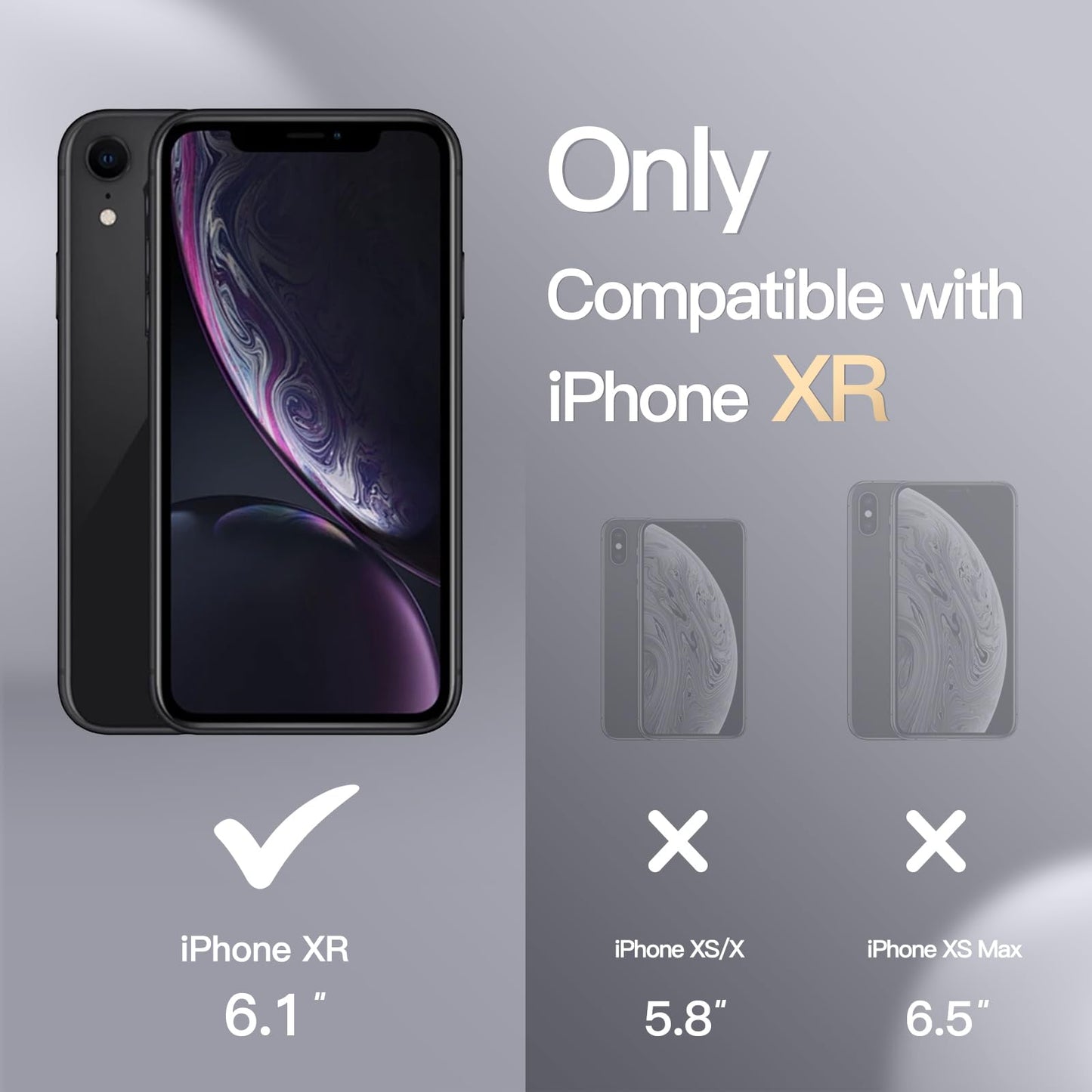 Funda de Silicona para iPhone XR, 6,1", Sedoso-Tacto Suave, Cubierta a Prueba de Golpes con Forro de Microfibra (Negro)