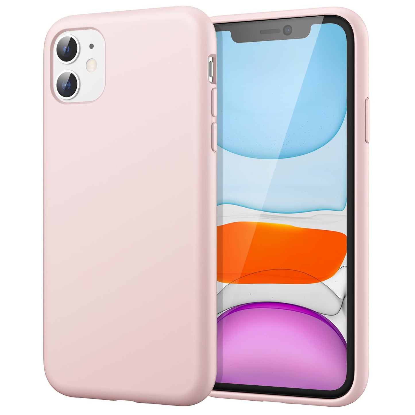 Funda de Silicona para iPhone 11 6.1 Pulgadas, Sedoso-Tacto Suave, Carcasa de Cubierta a Prueba de Golpes con Forro de Microfibra (Azul Claro)