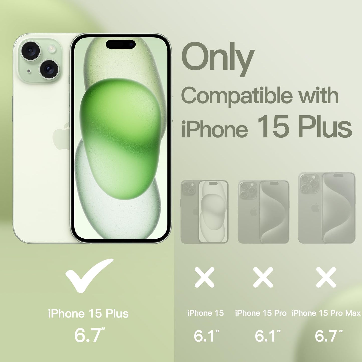 Funda Silicona para iPhone 15 Plus 6.7 Pulgadas, Protectora de Cuerpo Completo con Tacto Suave y Sedoso, Antigolpes Carcasa (Negro)