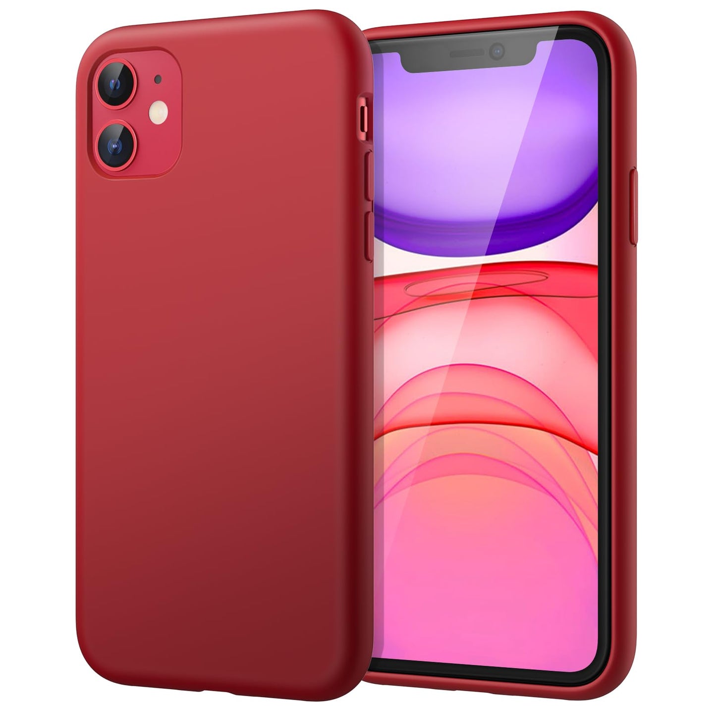 Funda de Silicona para iPhone 11 6.1 Pulgadas, Sedoso-Tacto Suave, Carcasa de Cubierta a Prueba de Golpes con Forro de Microfibra (Azul Claro)