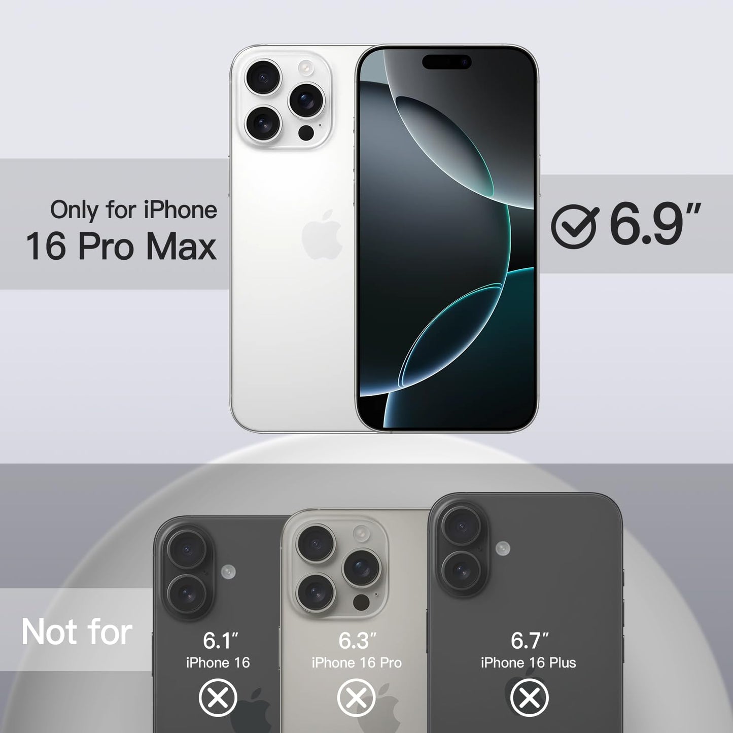 Funda Silicona Líquido para iPhone 16 Pro MAX 6.9 Pulgadas, Protectora de Cuerpo Completo con Tacto Suave y Sedoso, Carcasa Anti-Arañazos con Forro de Microfibra (Negro)