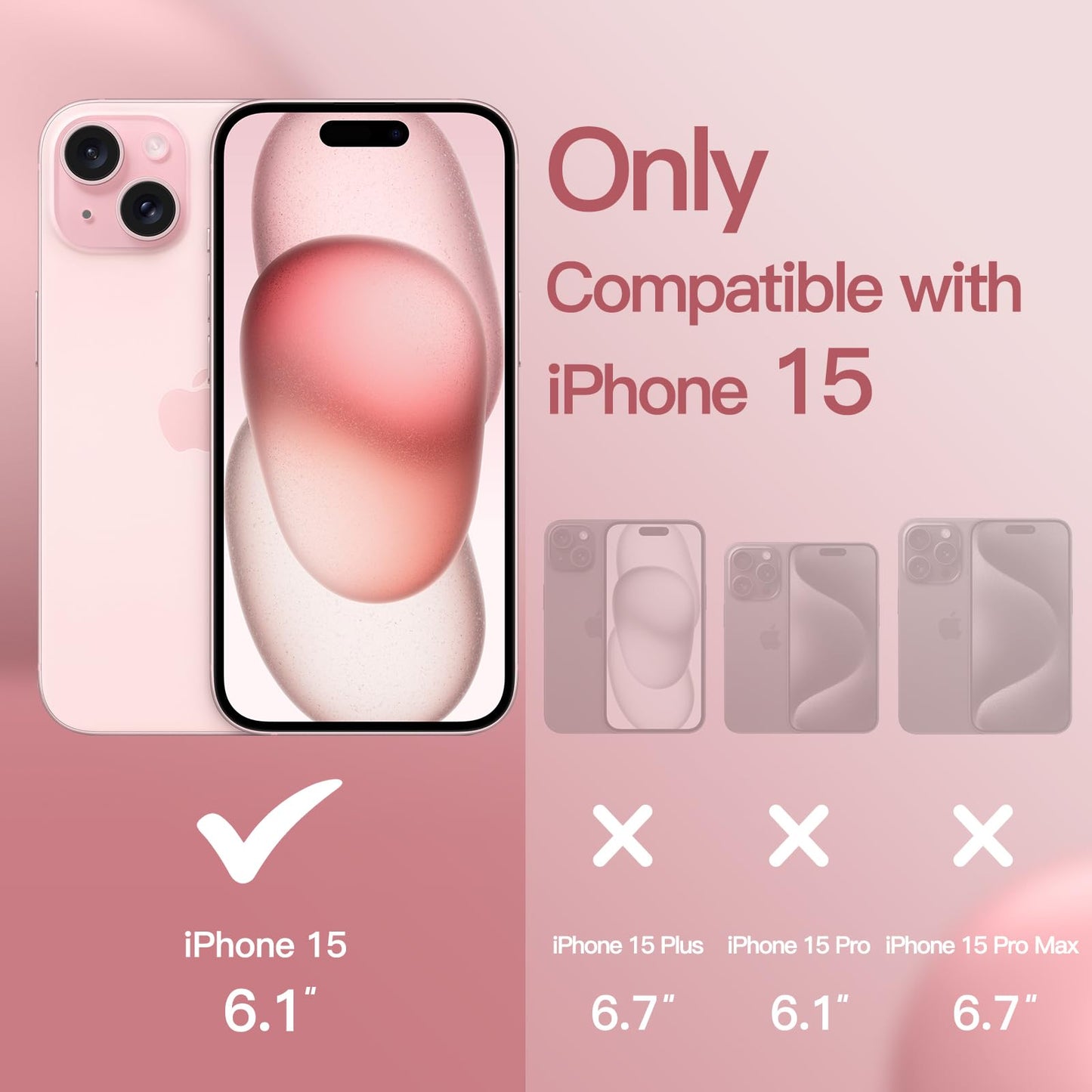 Funda Silicona para iPhone 15 6.1 Pulgadas, Protectora de Cuerpo Completo con Tacto Suave y Sedoso, Antigolpes Carcasa (Negro)