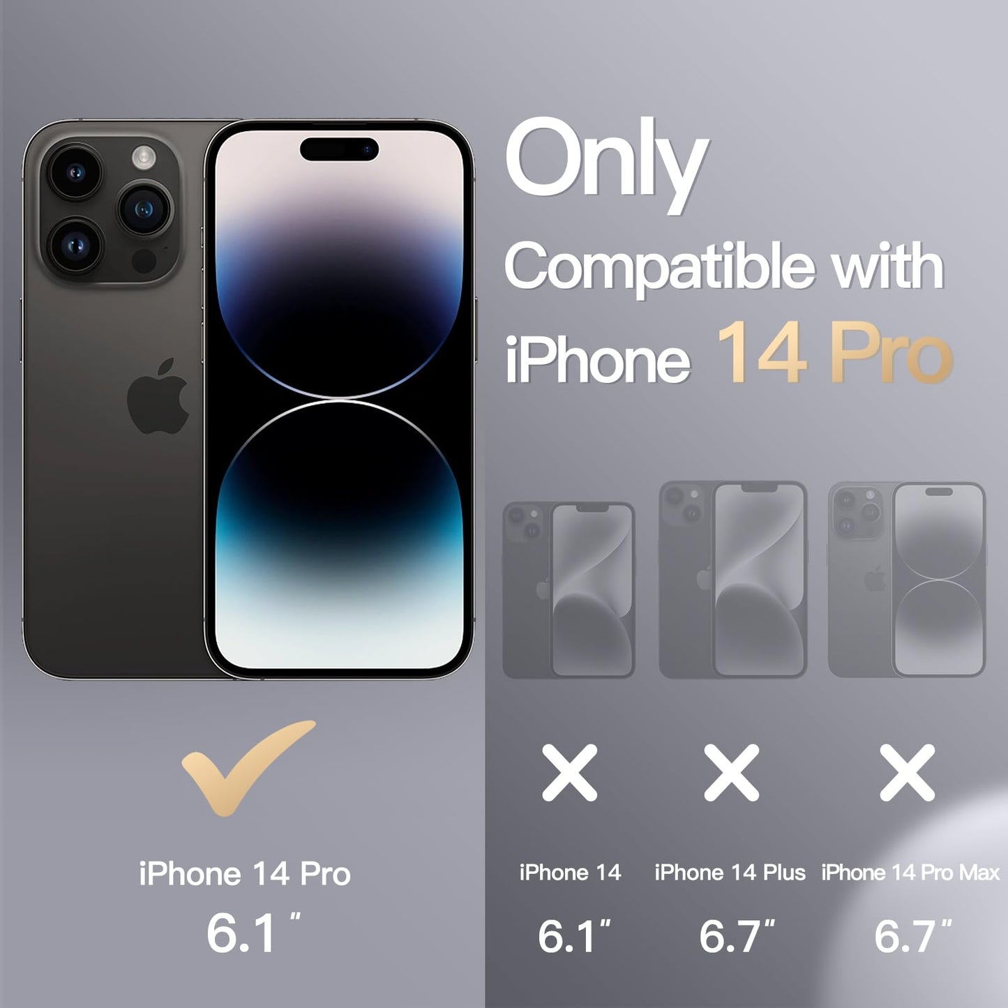 Funda Silicona para iPhone 14 Pro 6.1 Pulgadas, Protectora de Cuerpo Completo con Tacto Suave y Sedoso, Antigolpes Carcasa con Forro de Microfibra (Negro)