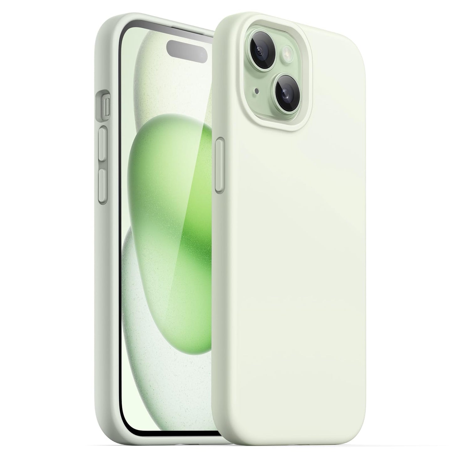 Funda Silicona para iPhone 15 6.1 Pulgadas, Protectora de Cuerpo Completo con Tacto Suave y Sedoso, Antigolpes Carcasa (Negro)