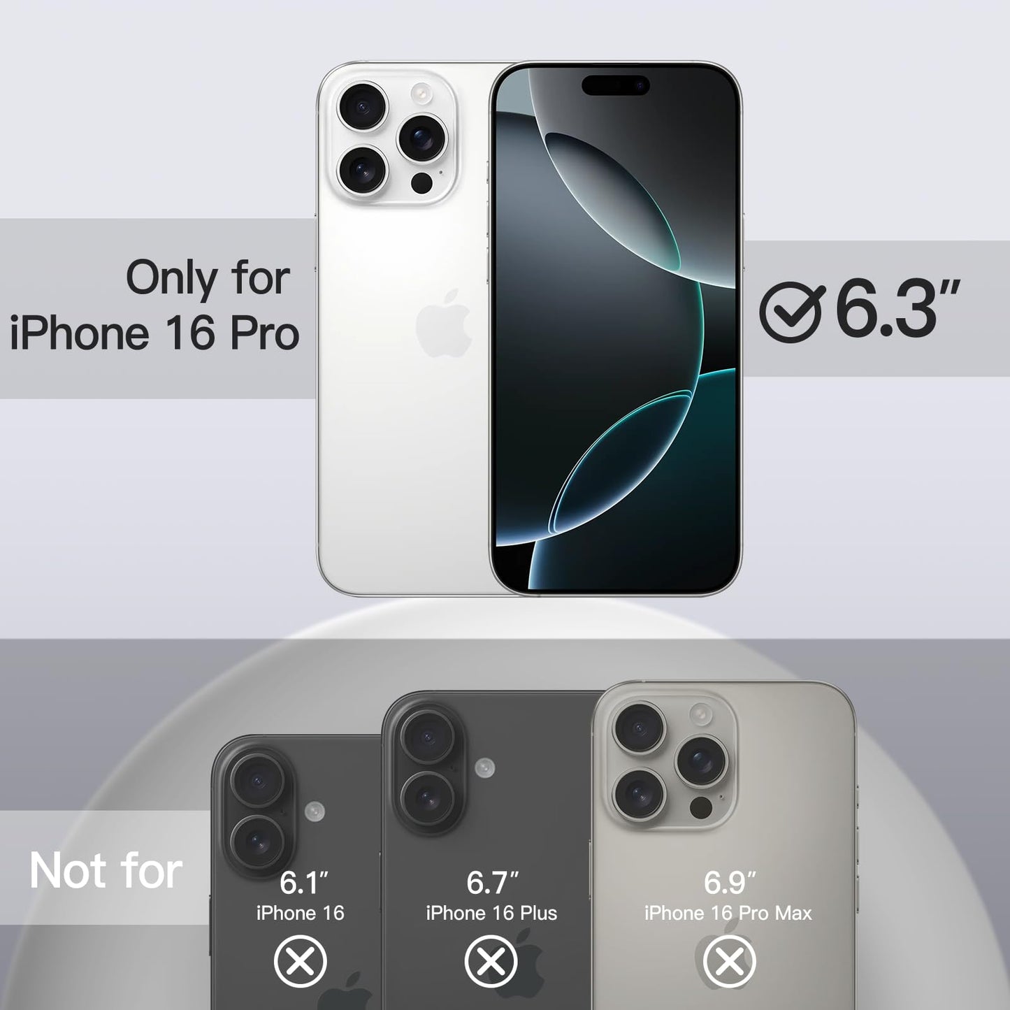Funda Silicona Líquido para iPhone 16 Pro 6.3 Pulgadas, Protectora de Cuerpo Completo con Tacto Suave y Sedoso, Carcasa Anti-Arañazos con Forro de Microfibra (Negro)