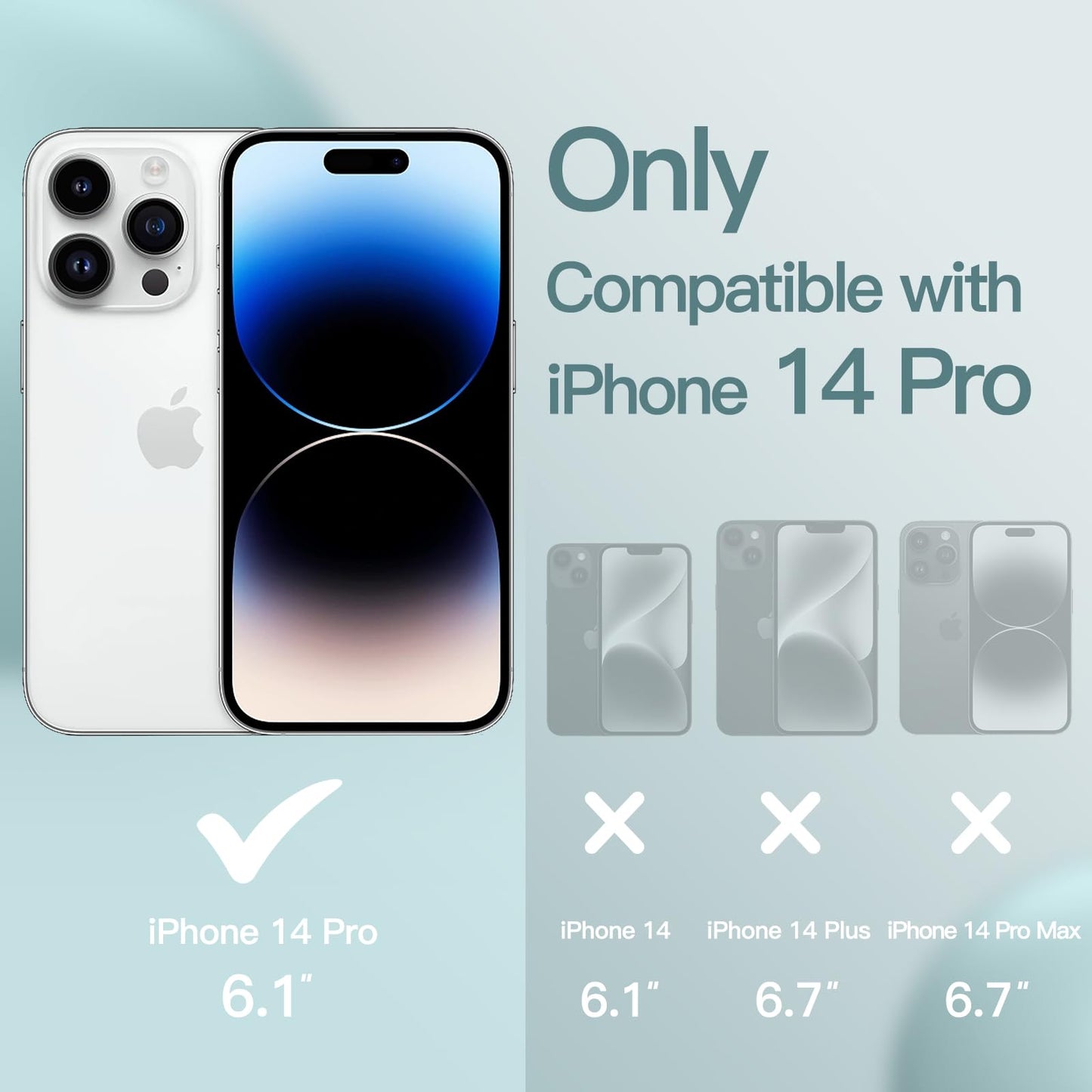 Funda Silicona para iPhone 14 Pro 6.1 Pulgadas, Protectora de Cuerpo Completo con Tacto Suave y Sedoso, Antigolpes Carcasa con Forro de Microfibra (Negro)