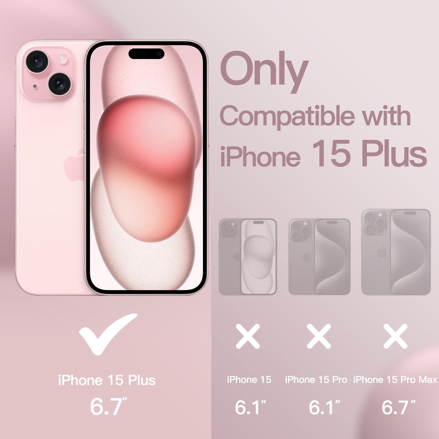 Funda Silicona para iPhone 15 Plus 6.7 Pulgadas, Protectora de Cuerpo Completo con Tacto Suave y Sedoso, Antigolpes Carcasa (Negro)
