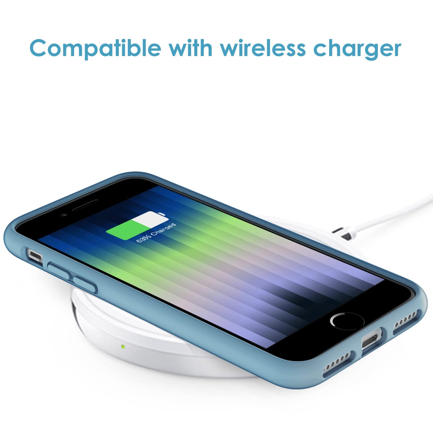 Funda de Silicona para iPhone SE 2022/2020 4,7 Pulgadas, Carcasa Protectora con Tacto Suave y Sedoso, Cubierta a Prueba de Golpes con Forro de Microfibra (Negro)