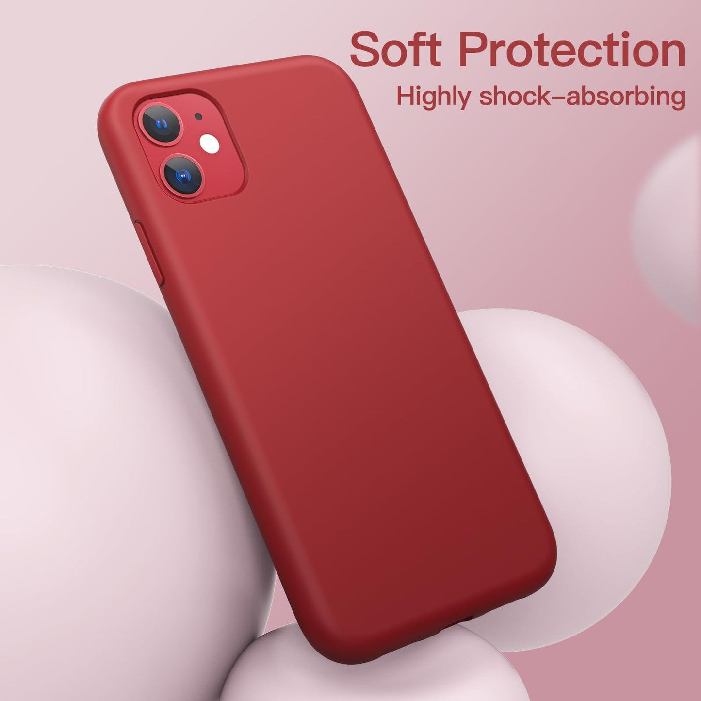 Funda de Silicona para iPhone 11 6.1 Pulgadas, Sedoso-Tacto Suave, Carcasa de Cubierta a Prueba de Golpes con Forro de Microfibra (Azul Claro)