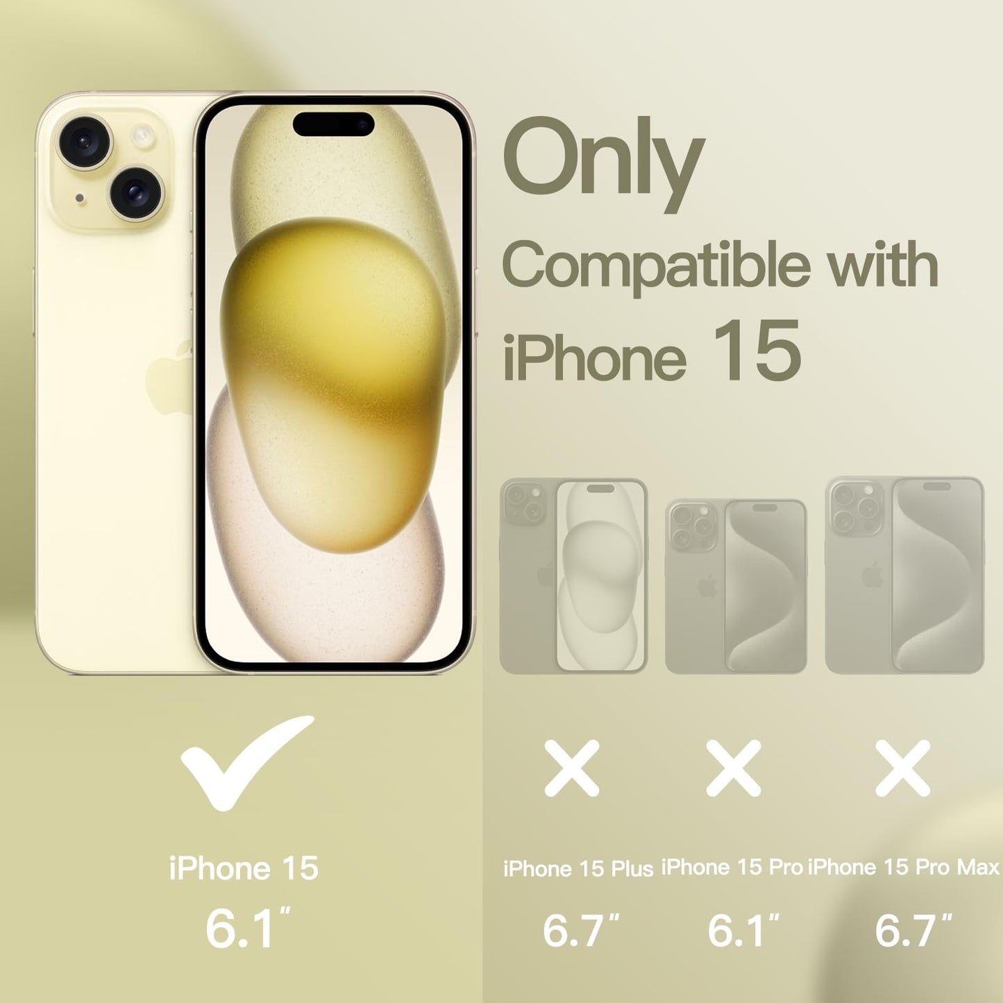 Funda Silicona para iPhone 15 6.1 Pulgadas, Protectora de Cuerpo Completo con Tacto Suave y Sedoso, Antigolpes Carcasa (Negro)