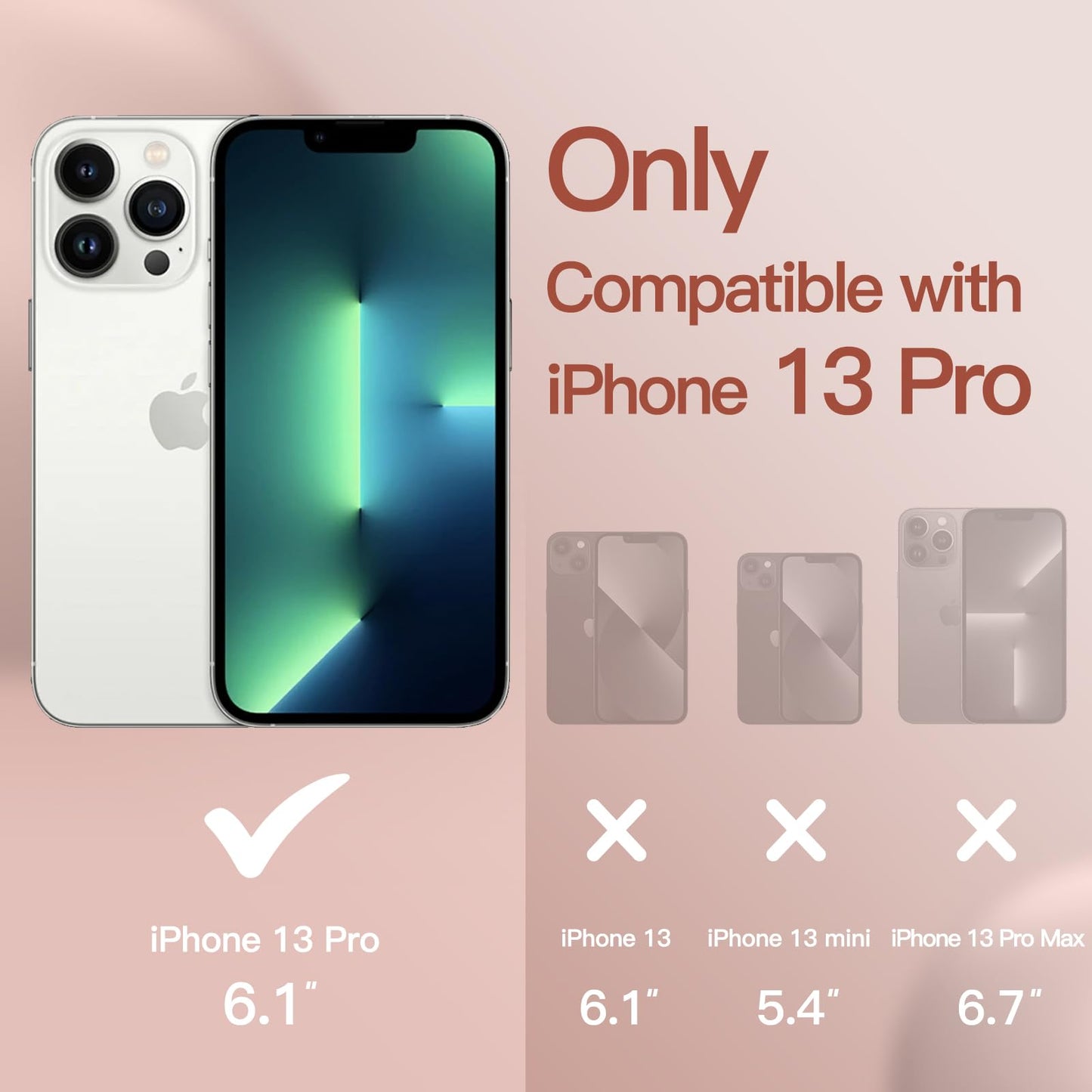 Funda Silicona para iPhone 13 Pro 6,1 Pulgadas, Protectora de Cuerpo Completo con Tacto Suave y Sedoso, Antigolpes Carcasa con Forro de Microfibra (Negro)