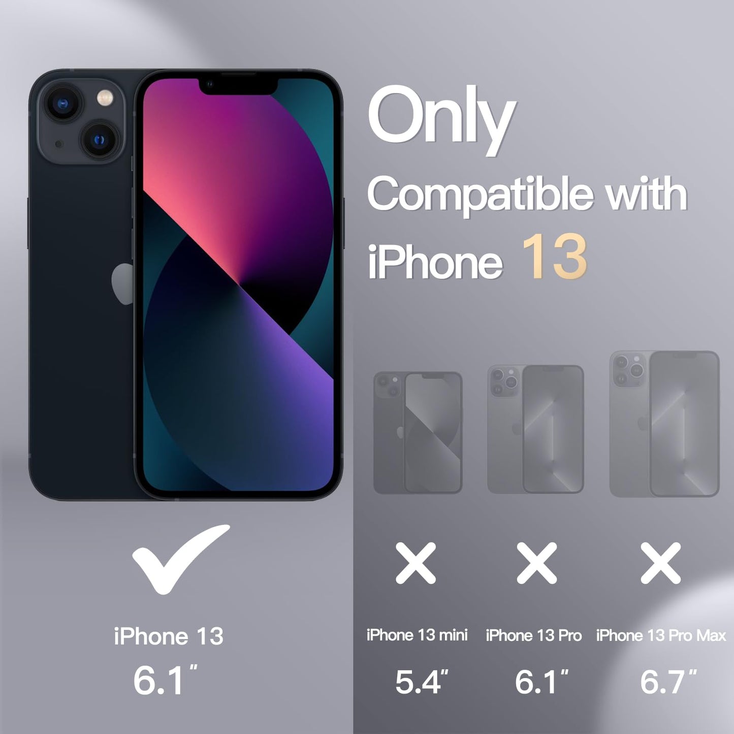 Funda Silicona para iPhone 13 6,1 Pulgadas, Protectora de Cuerpo Completo con Tacto Suave y Sedoso, Antigolpes Carcasa con Forro de Microfibra (Negro)