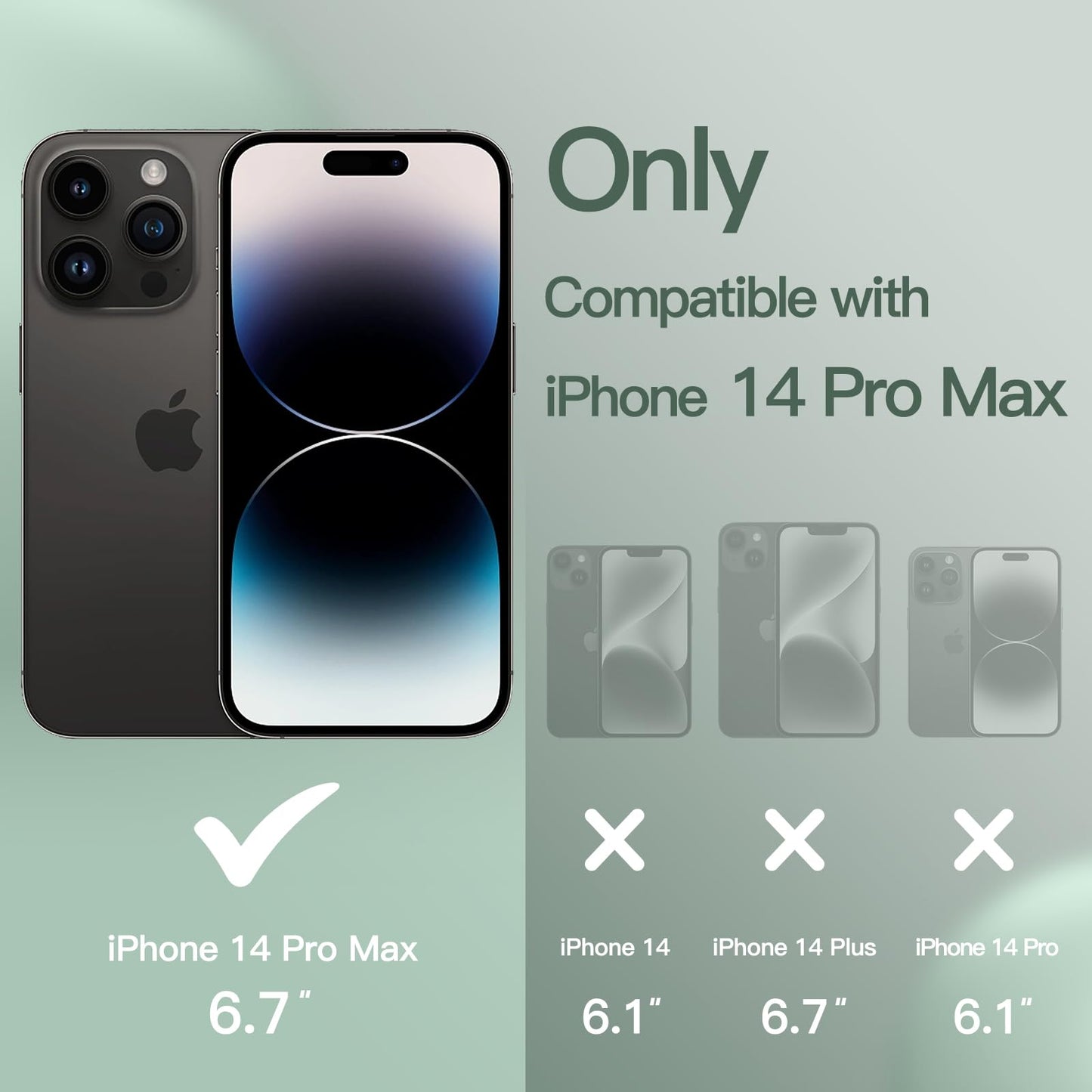 Funda Silicona para iPhone 14 Pro MAX 6.7 Pulgadas, Protectora de Cuerpo Completo con Tacto Suave y Sedoso, Antigolpes Carcasa con Forro de Microfibra (Negro)