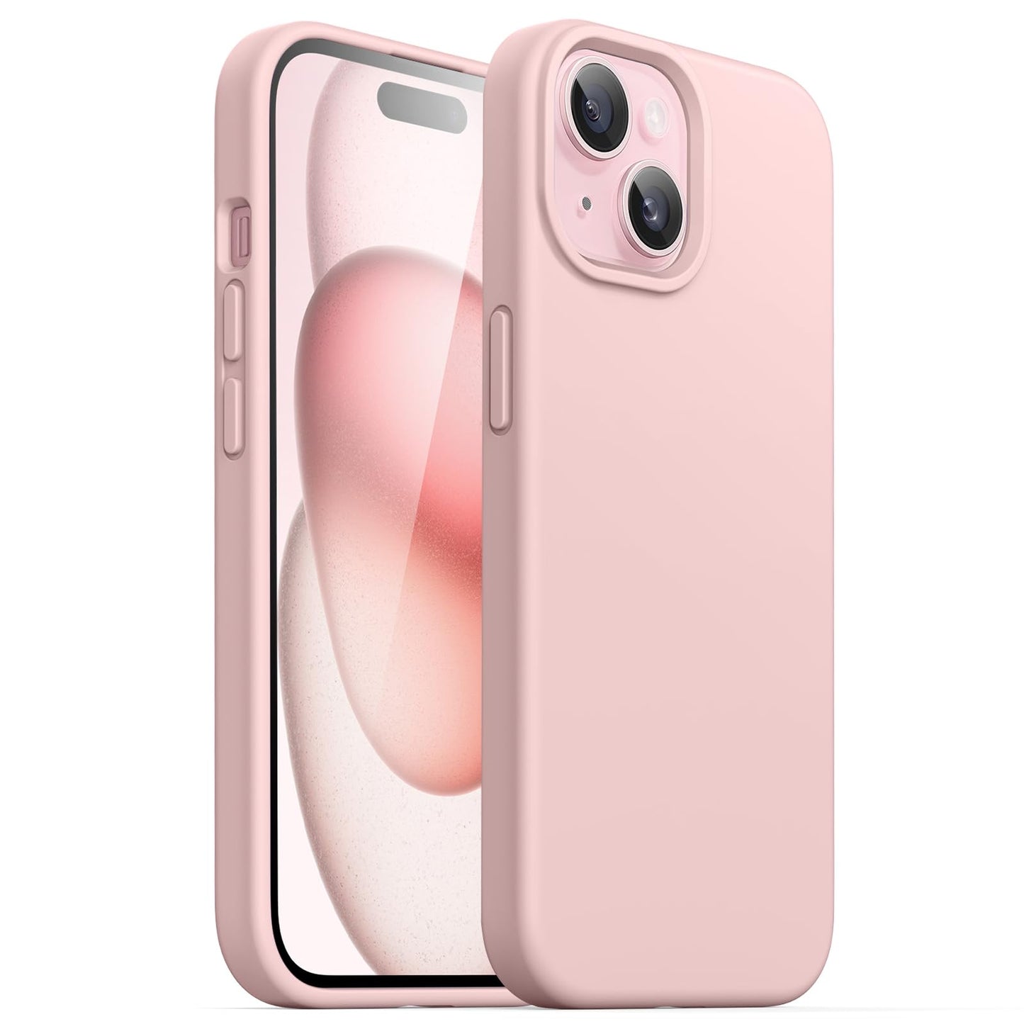 Funda Silicona para iPhone 15 6.1 Pulgadas, Protectora de Cuerpo Completo con Tacto Suave y Sedoso, Antigolpes Carcasa (Negro)
