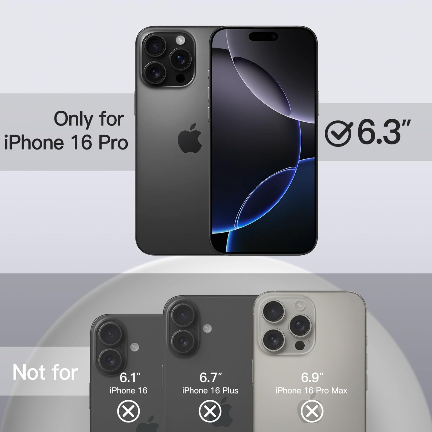 Funda Silicona Líquido para iPhone 16 Pro 6.3 Pulgadas, Protectora de Cuerpo Completo con Tacto Suave y Sedoso, Carcasa Anti-Arañazos con Forro de Microfibra (Negro)
