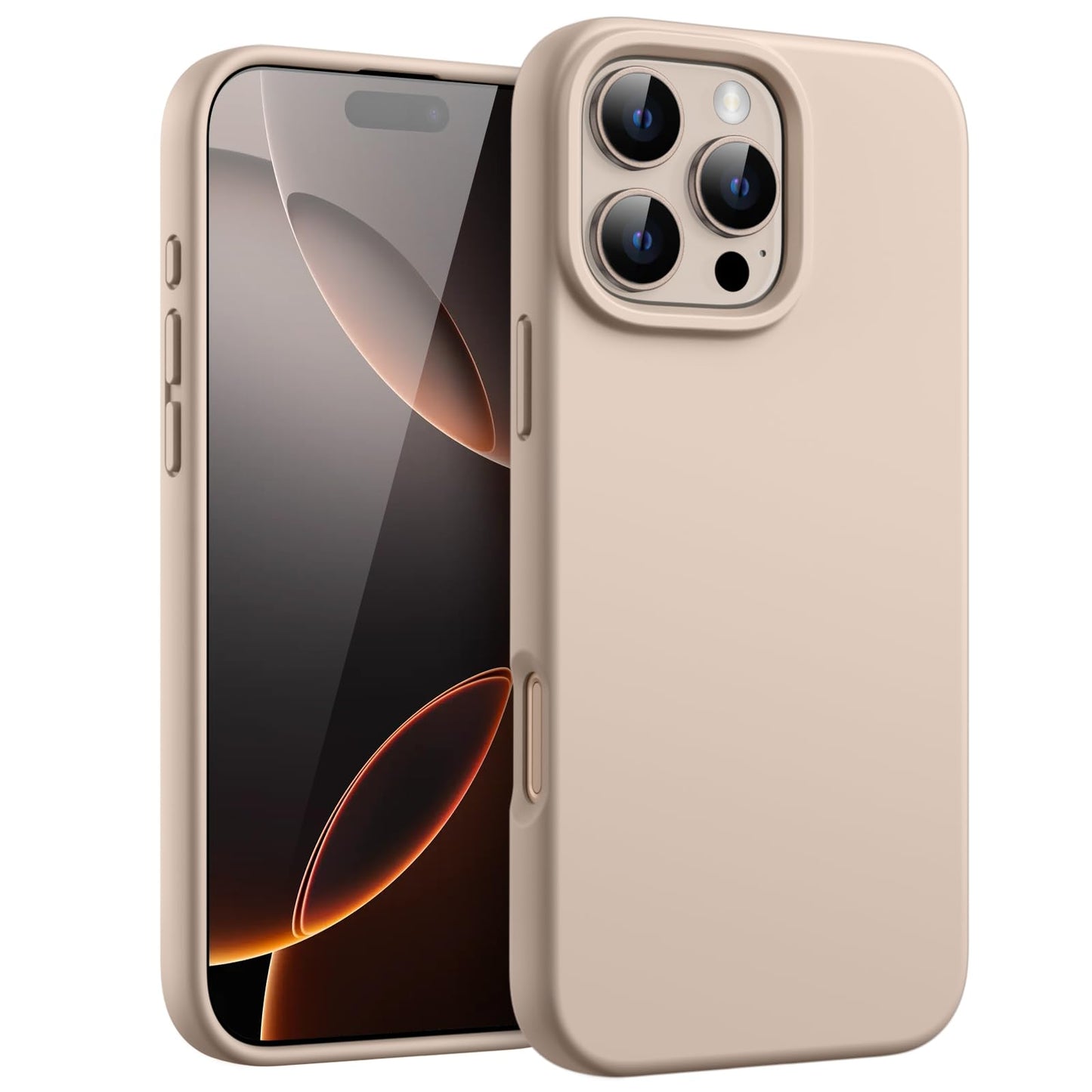 Funda Silicona Líquido para iPhone 16 Pro 6.3 Pulgadas, Protectora de Cuerpo Completo con Tacto Suave y Sedoso, Carcasa Anti-Arañazos con Forro de Microfibra (Negro)