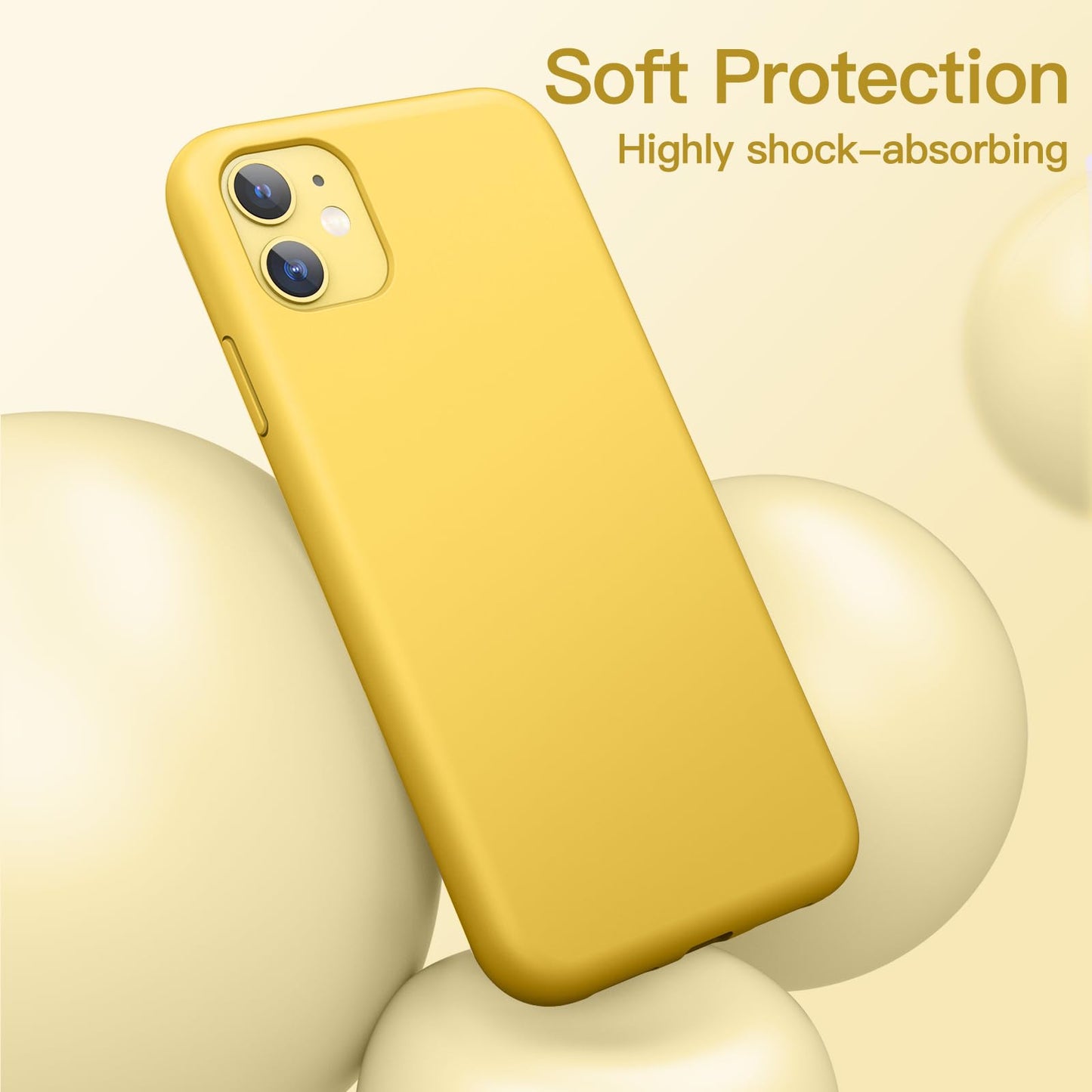 Funda de Silicona para iPhone 11 6.1 Pulgadas, Sedoso-Tacto Suave, Carcasa de Cubierta a Prueba de Golpes con Forro de Microfibra (Azul Claro)