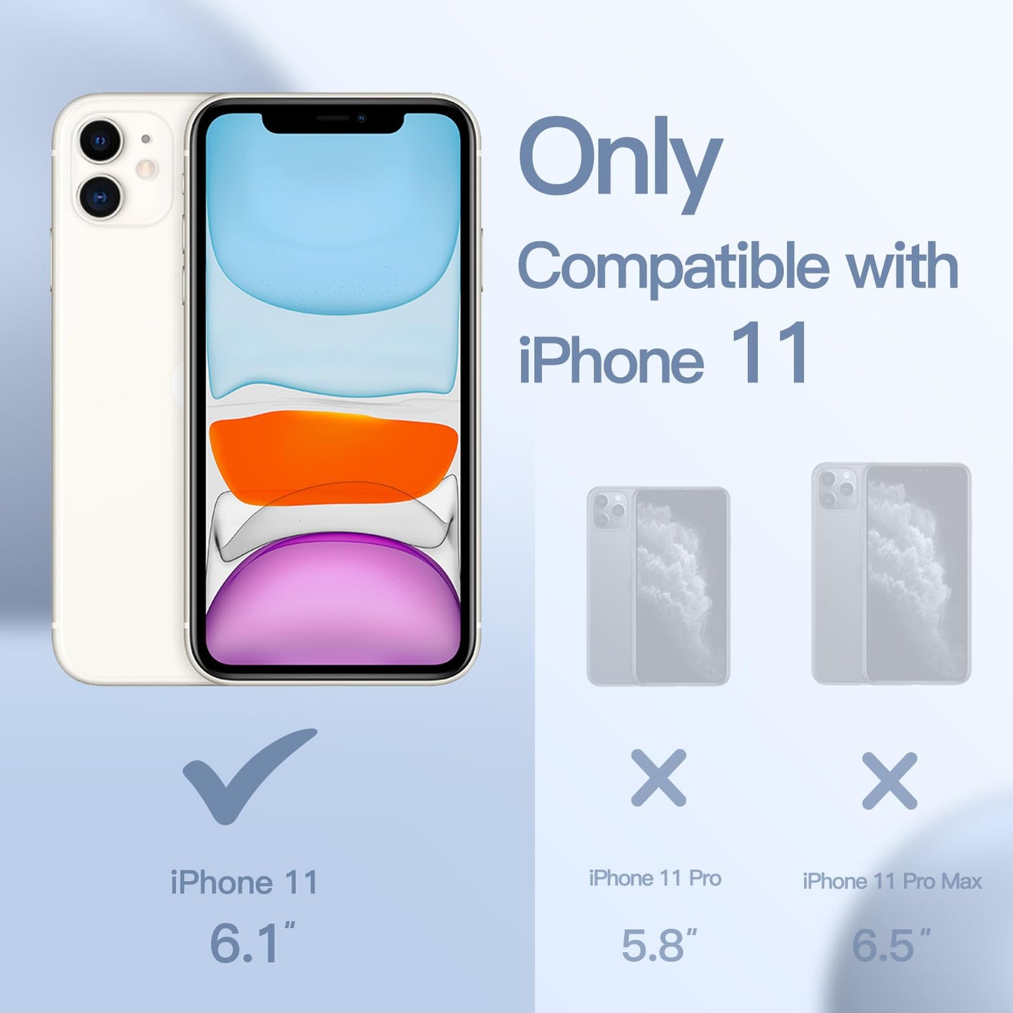 Funda de Silicona para iPhone 11 6.1 Pulgadas, Sedoso-Tacto Suave, Carcasa de Cubierta a Prueba de Golpes con Forro de Microfibra (Azul Claro)