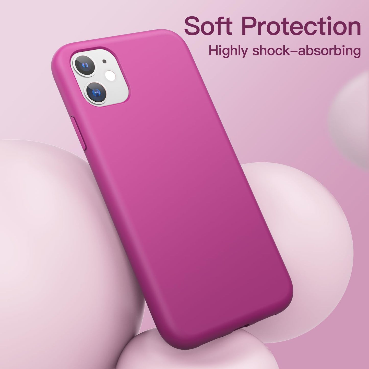 Funda de Silicona para iPhone 11 6.1 Pulgadas, Sedoso-Tacto Suave, Carcasa de Cubierta a Prueba de Golpes con Forro de Microfibra (Azul Claro)