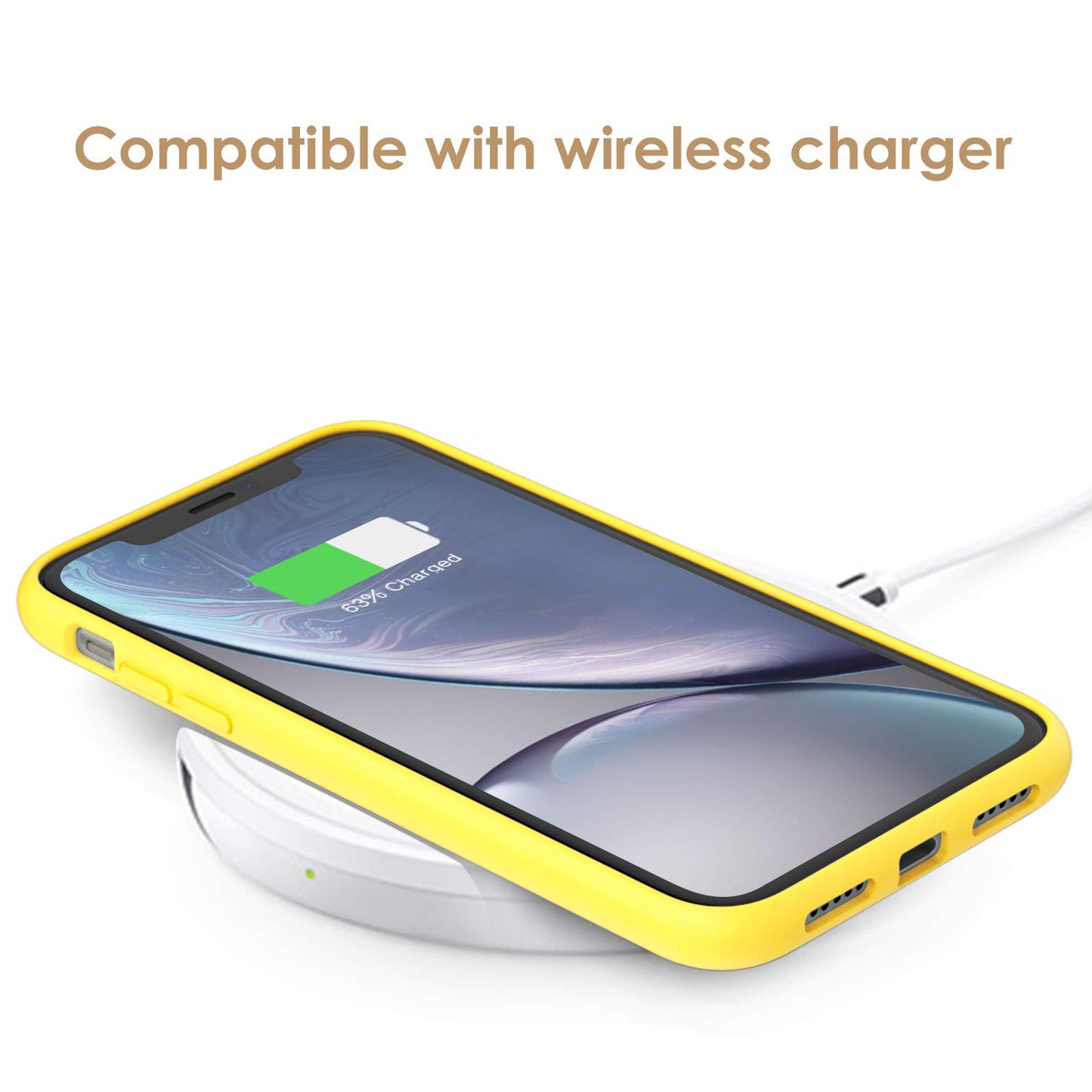 Funda de Silicona para iPhone XR, 6,1", Sedoso-Tacto Suave, Cubierta a Prueba de Golpes con Forro de Microfibra (Negro)
